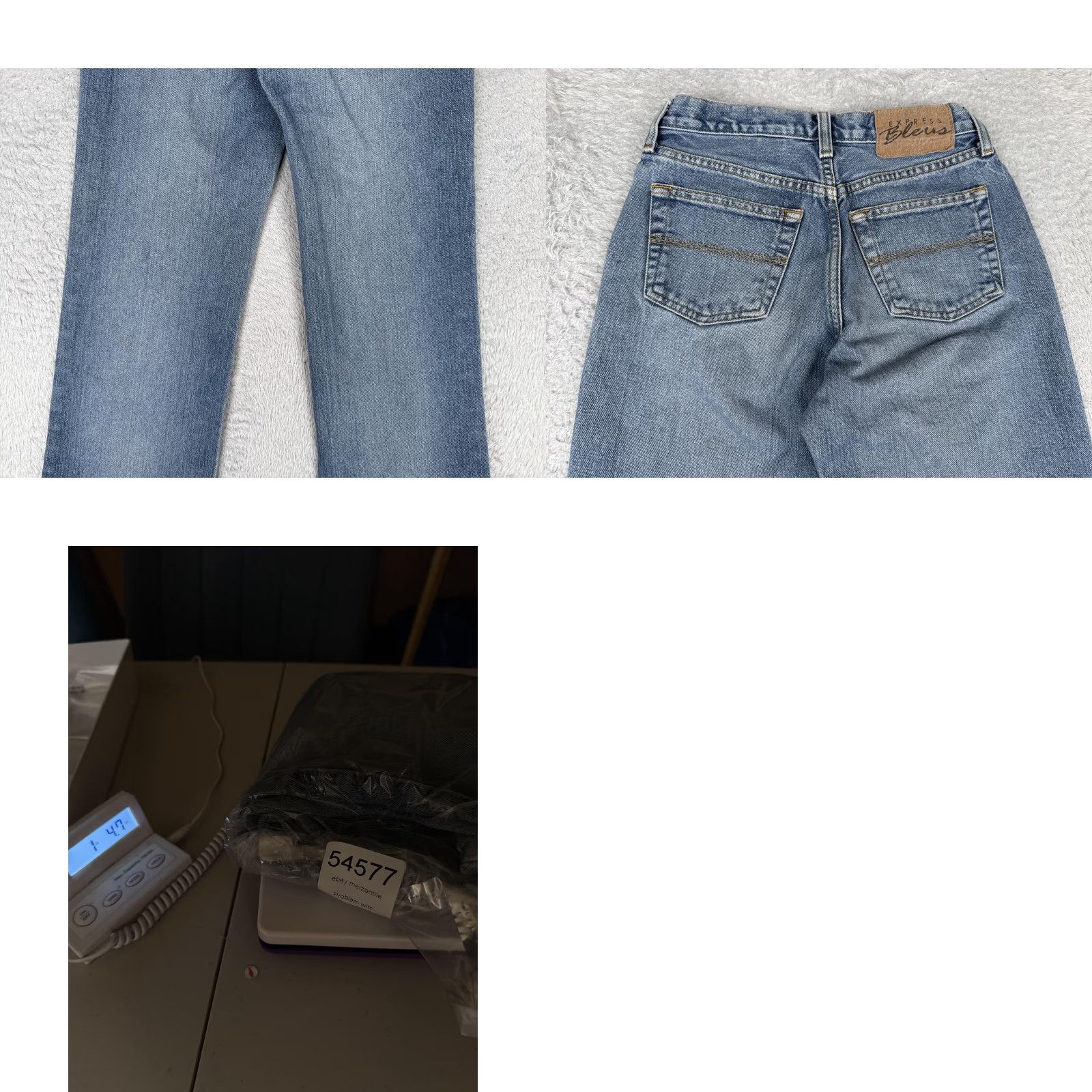 Express VINTAGE Express Bleus Jeans Juniors 1/2 Blue Mid Rise Straight Stovepipe Denim 24x27 Size 25" / US 0 / IT 36 - 10 Thumbnail