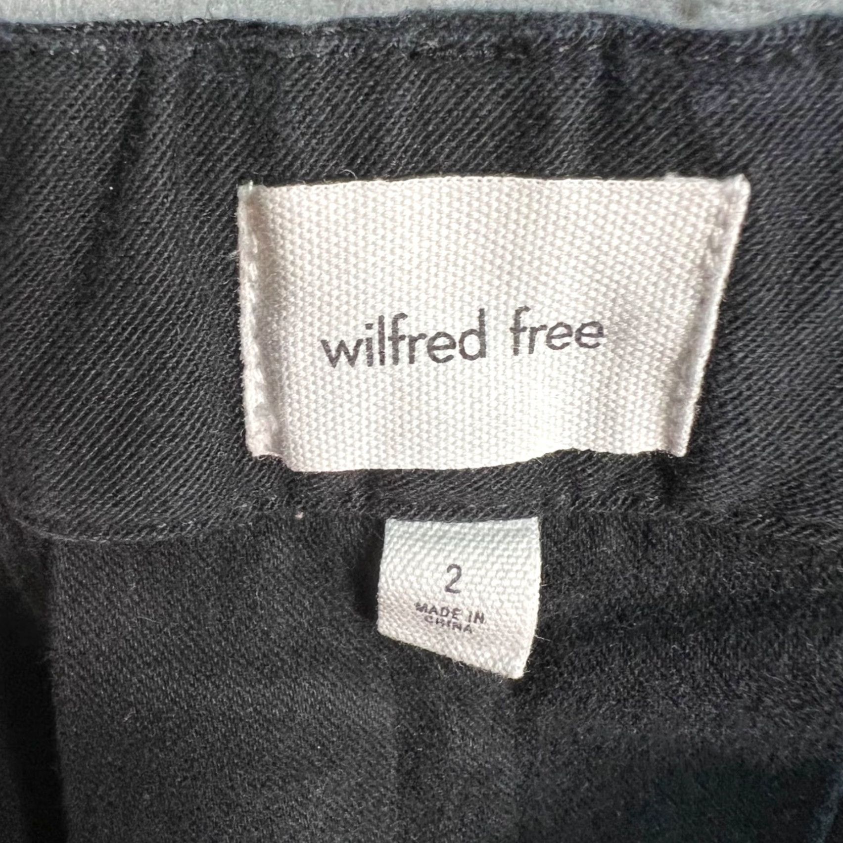 Vintage WILFRED FREE Skirt Womens 2 Black Pleated Short Cotton Lyocell Mini Dresswear S2 Black Womens Size 26" / US 2 / IT 38 - 3 Thumbnail