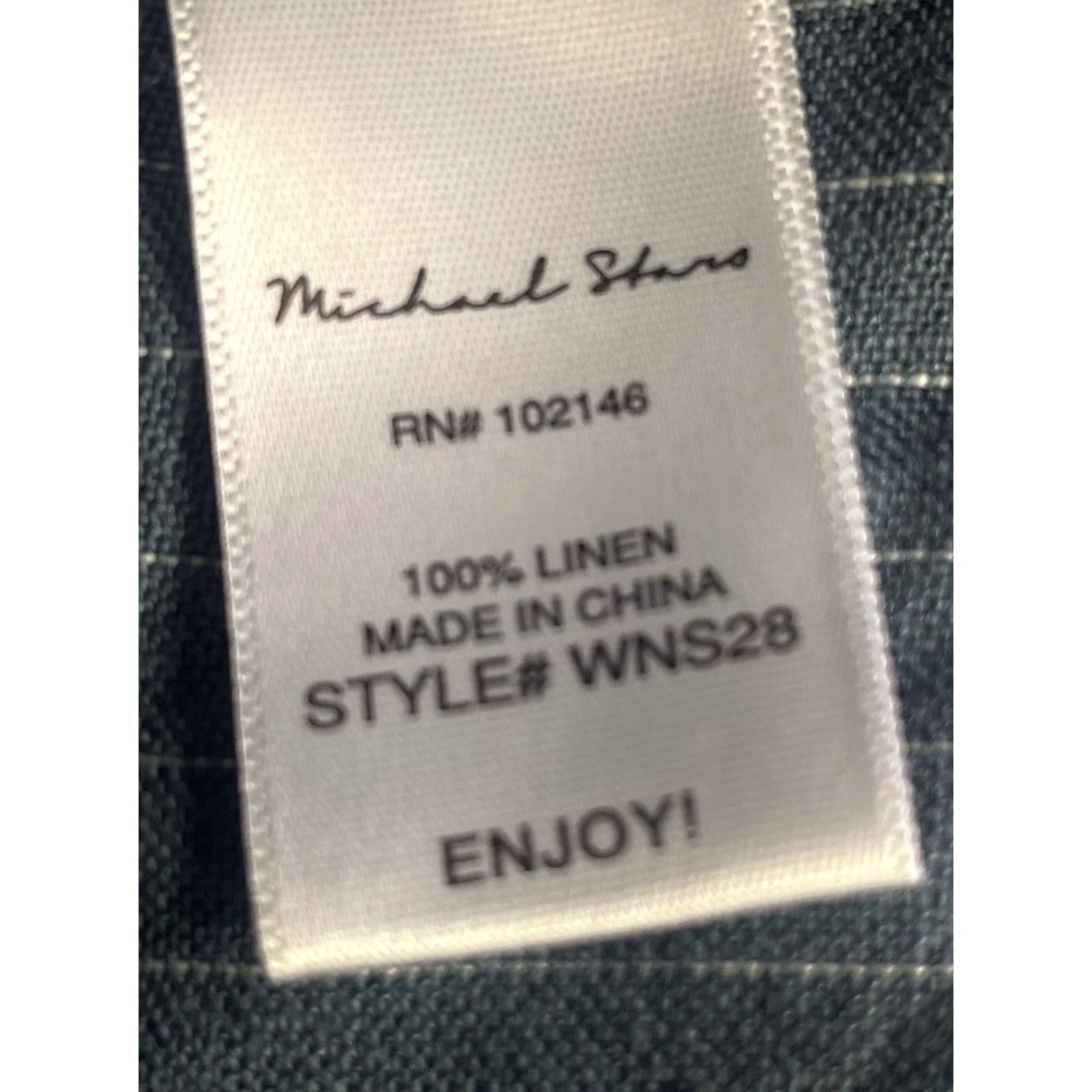 Michael Stars Michael Stars Women Dress Linen Long Sleeve Button Front A-Line Knee Length Blue M Size M / US 6-8 / IT 42-44 - 7 Thumbnail