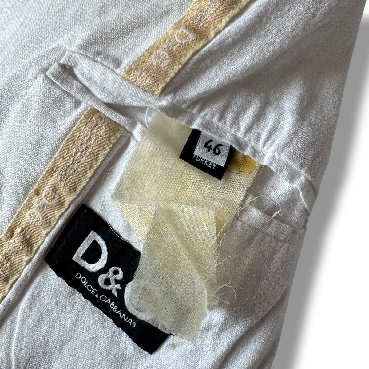 Dolce & Gabbana Dolce & Gabbana White Cotton Single Breast Coat Size 46S - 12 Thumbnail