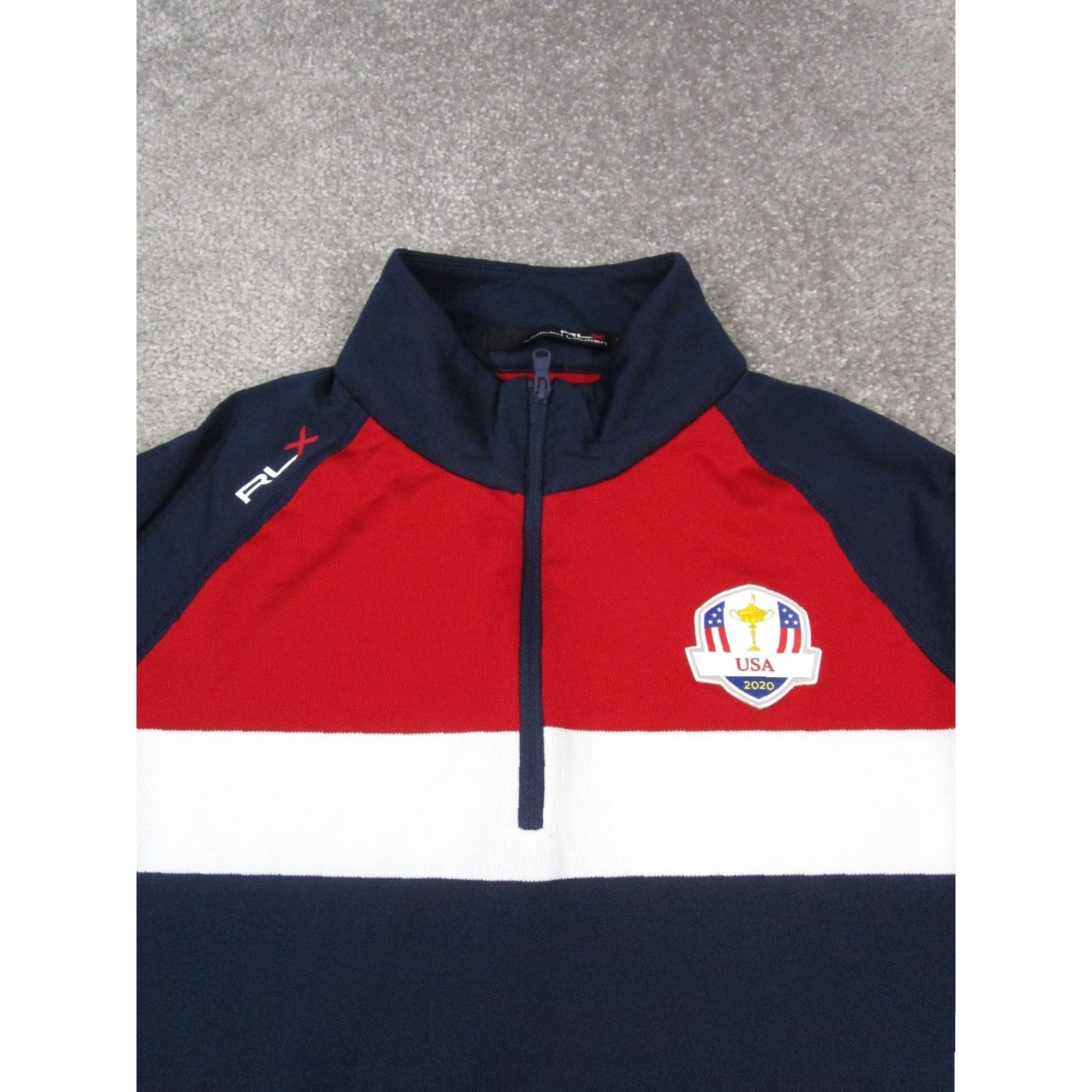RLX Ralph Lauren VINTAGE RLX Ralph Lauren Sweater Mens S Red White USA 2020 Pullover Mock Neck Long Sleeve Knit Pattern Solid Size US S / EU 44-46 / 1 - 2 Thumbnail