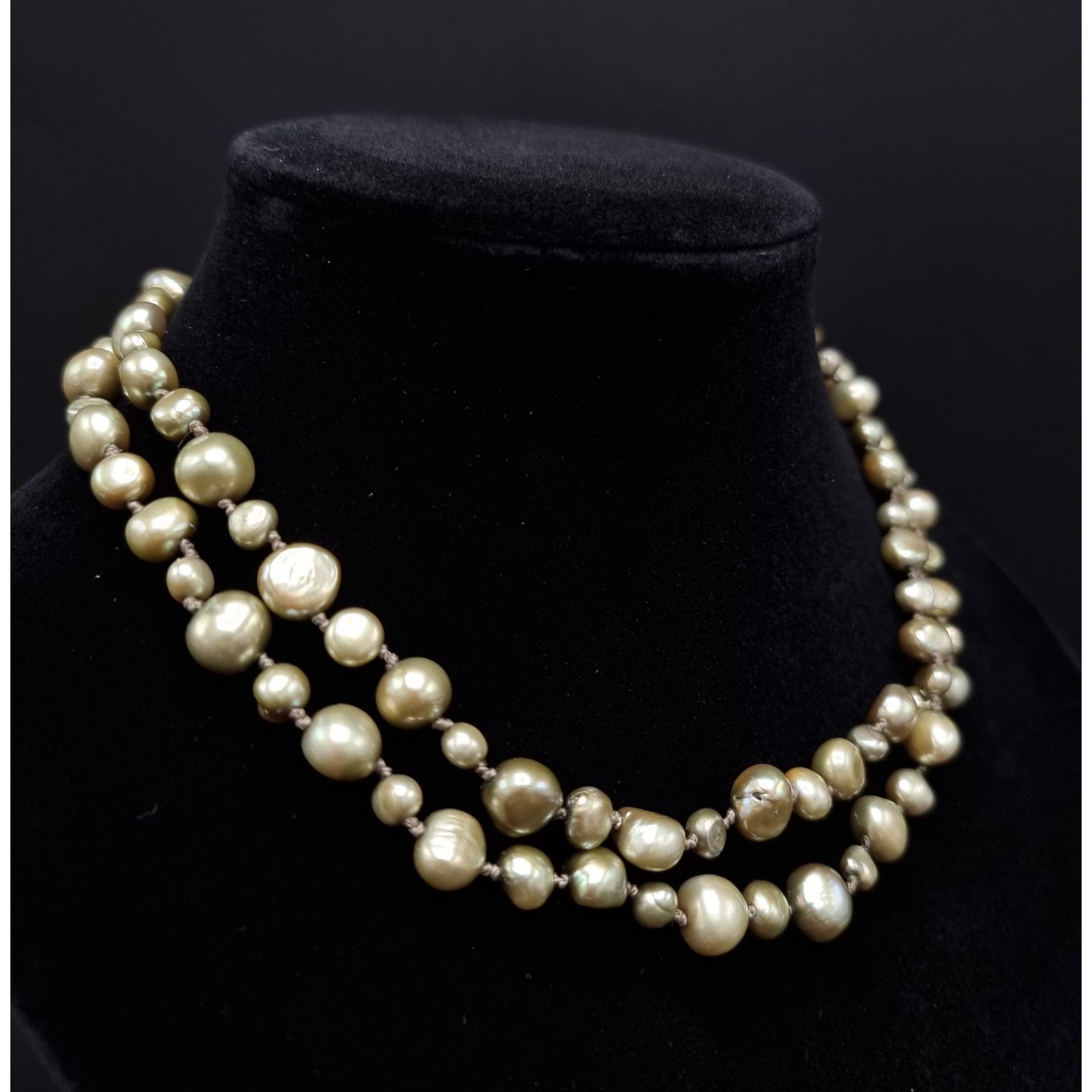 Vintage CGI Freshwater Pearl Long Necklace Gold Tone Elegant Jewelry Size ONE SIZE - 3 Thumbnail