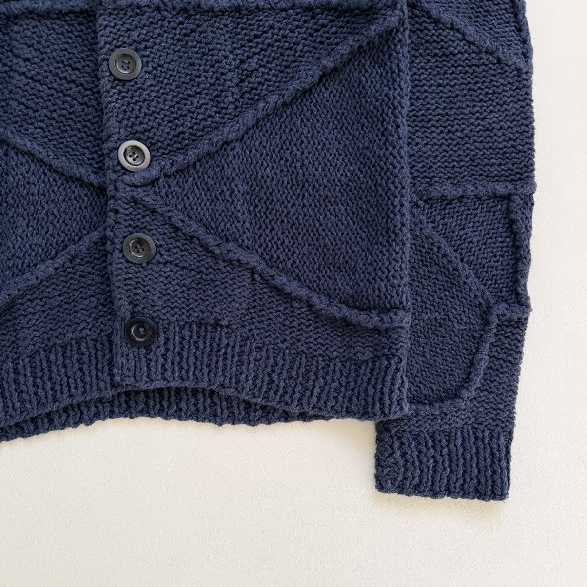 Maison Margiela S/S 10 Sample Panelled Chunky 3D Knit Cardigan Size US M / EU 48-50 / 2 - 12 Thumbnail