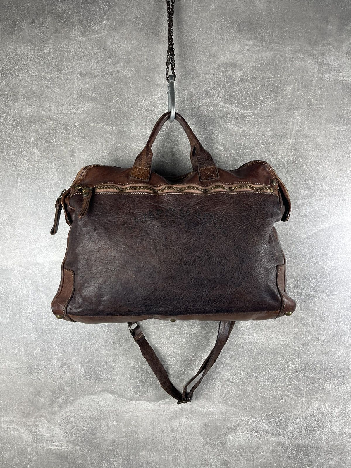 Vintage Avant Gard Campomaggi 2000s Italian Brown Leather Travel Bag Size ONE SIZE - 6 Thumbnail