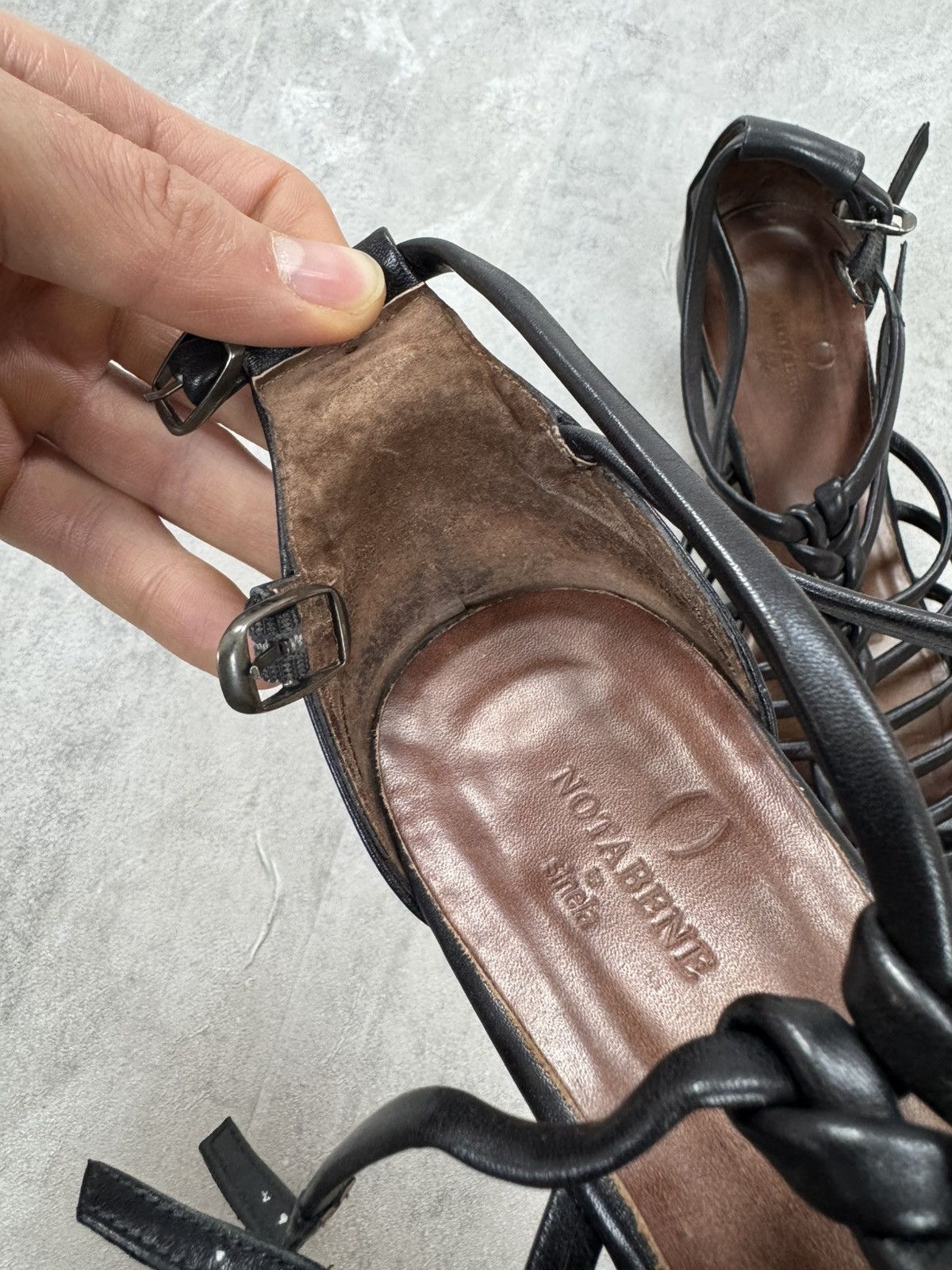 Other NOTABENE by Sinela strappy gladiator sandals Wedge Heels Size US 9 / IT 39 - 5 Thumbnail