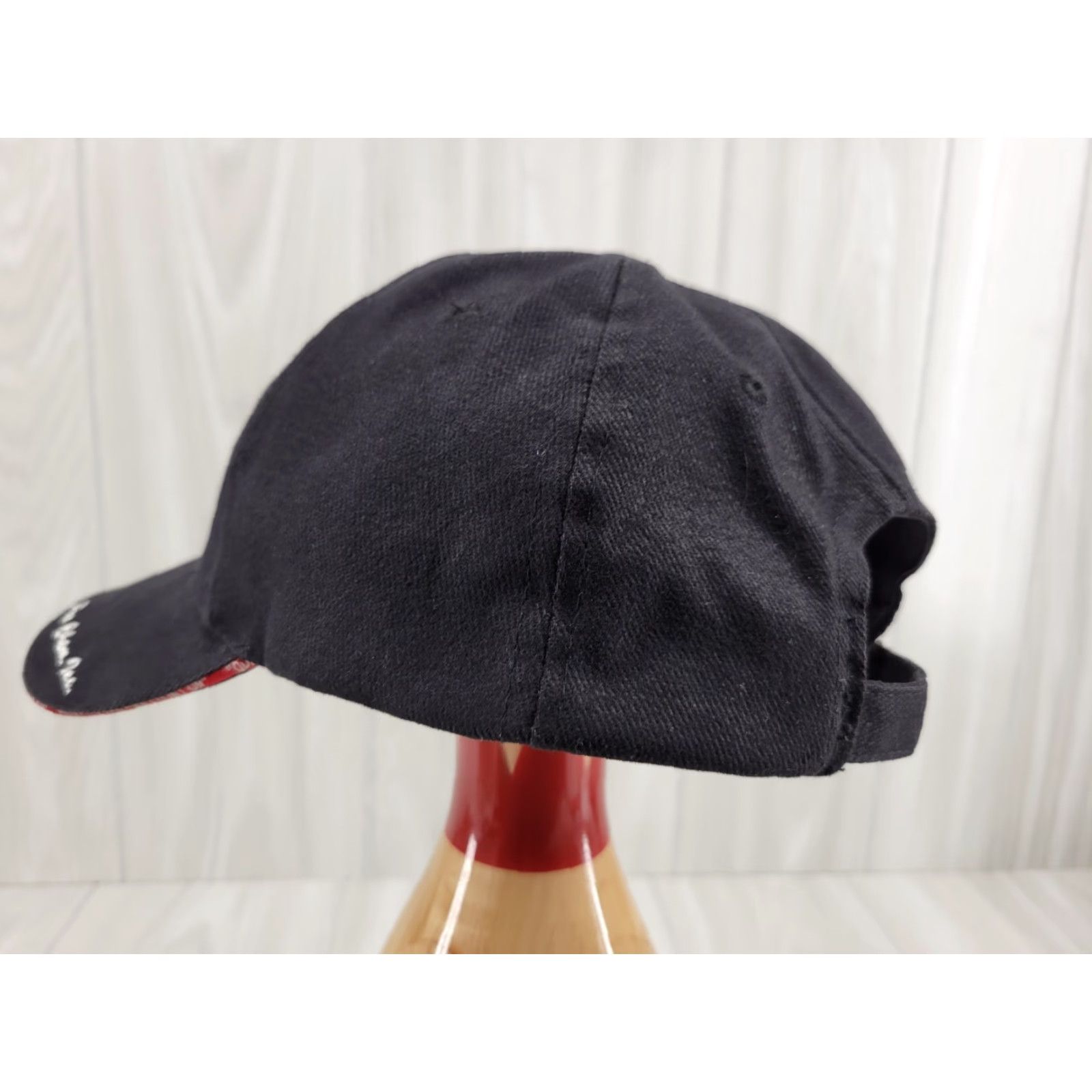 Vintage Pro Chem Embroidered Baseball Cap Hat Black Red Adjustable Snapback Men Hat Black Red Flag Checkered Cap Size ONE SIZE - 7 Thumbnail
