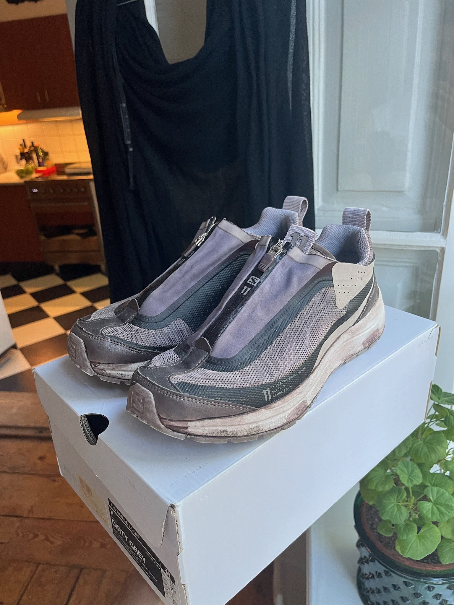 Pre-owned 11 By Boris Bidjan Saberi X Boris Bidjan Saberi Bbs X Salomon Bamba 2 Low Dirty Grey Shoes (size 9.5)