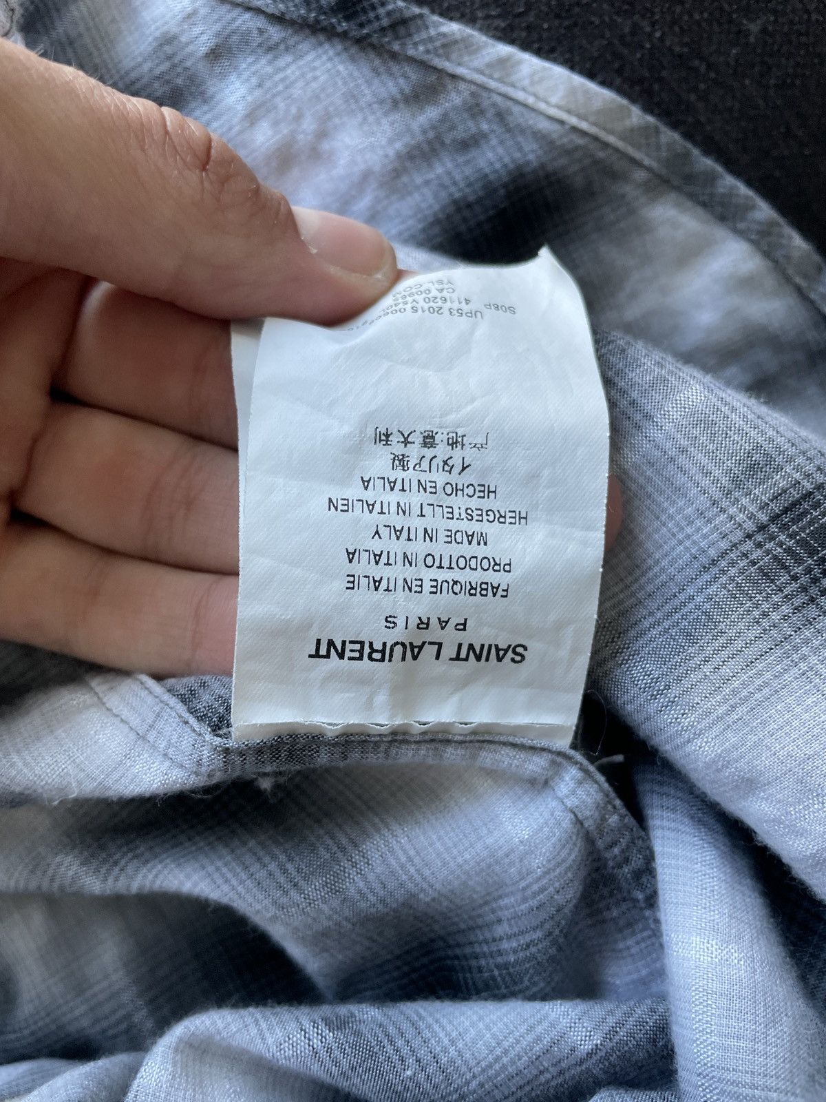 Hedi Slimane × Saint Laurent Paris Saint Laurent Plaid shirt Size US S / EU 44-46 / 1 - 4 Thumbnail