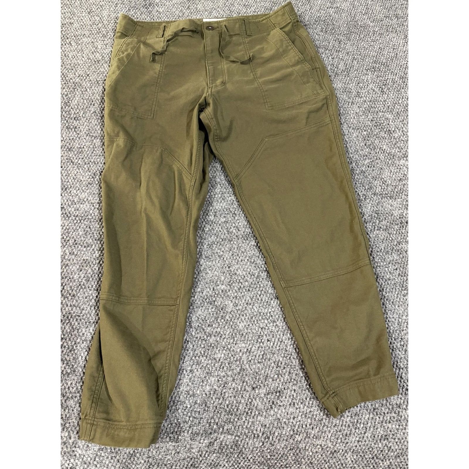 Vintage REI Cooperative Pants Mens 38x30 Green Canvas Jogger Stretch Elastic Cuff Hiking Size US 38 / EU 54 - 2 Thumbnail