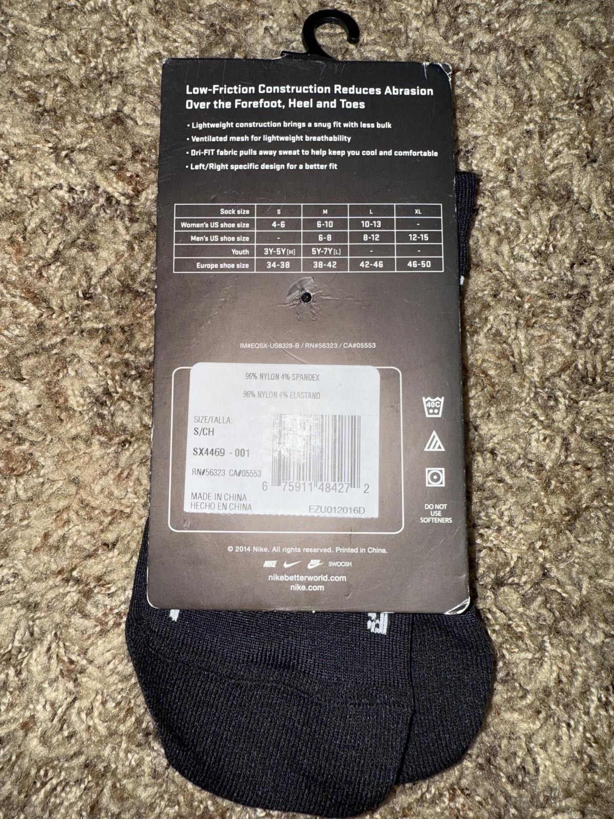 Nike Nike Anti Blister No Show Running Socks Black Grey Size ONE SIZE - 5 Thumbnail