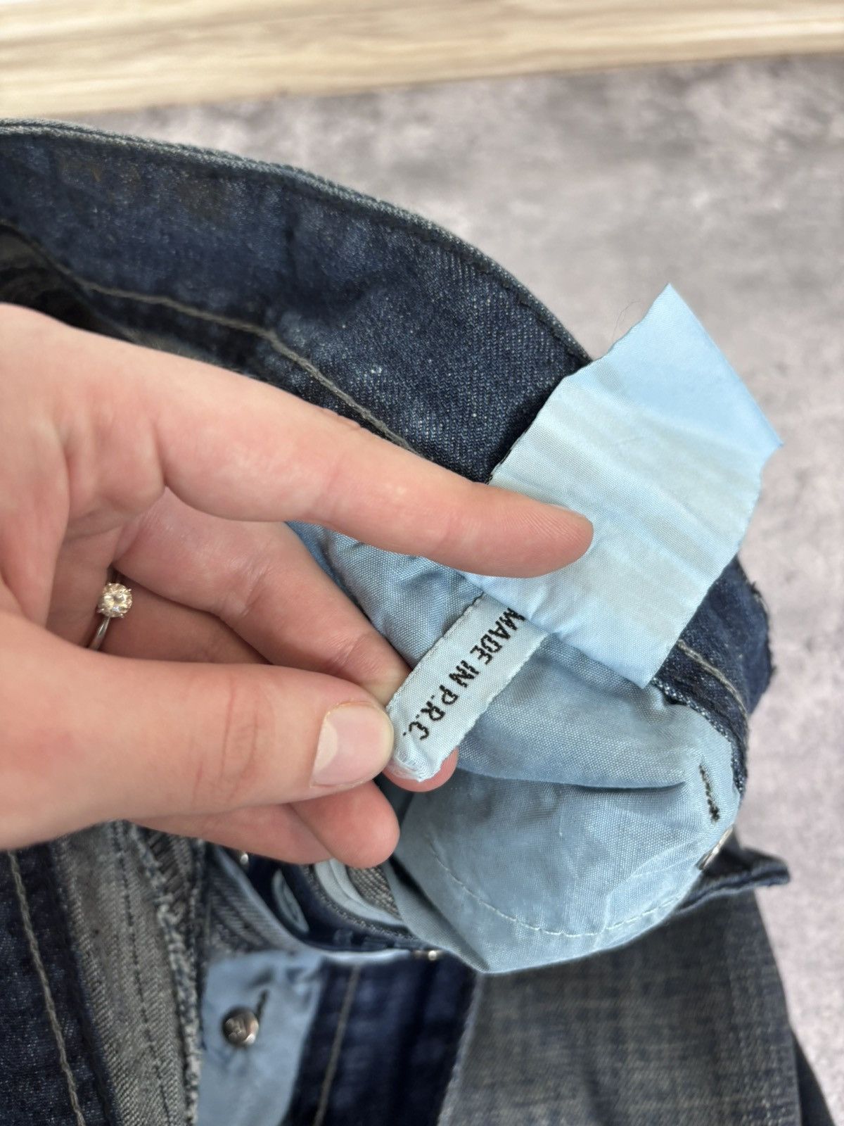 Japanese Brand Vintage Justing Y2K Dark Blue Faded Wash Denim Jeans Size US 32 / EU 48 - 14 Thumbnail