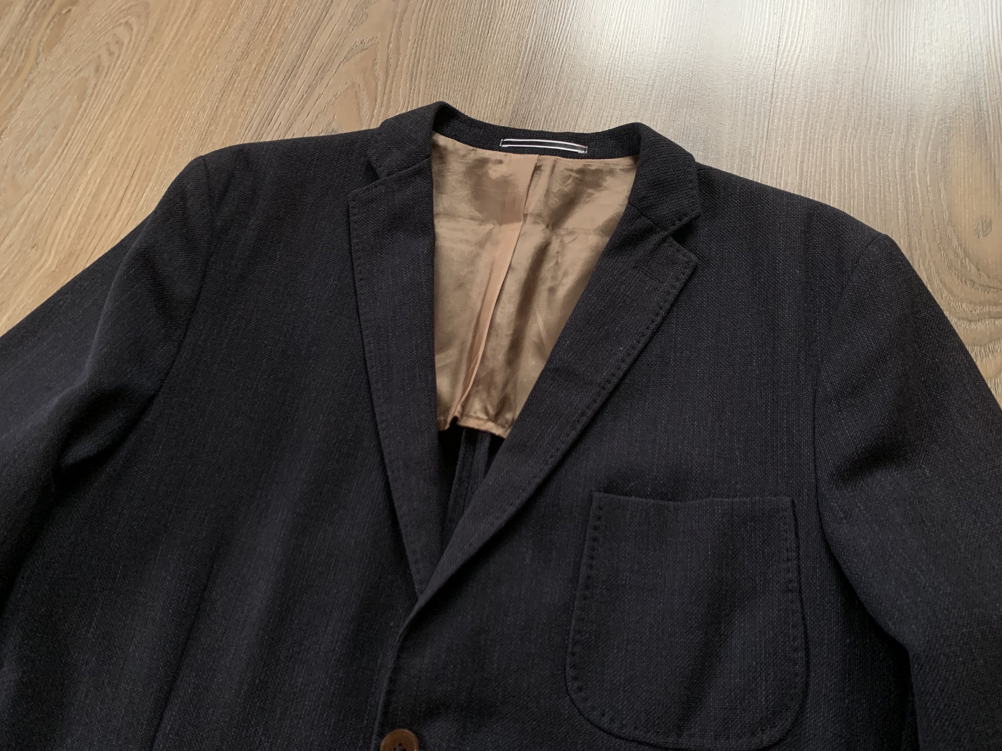 J.Lindeberg × Vintage J.Lindeberg Navy Blue Casual Linen Blazer Size 52R - 5 Thumbnail