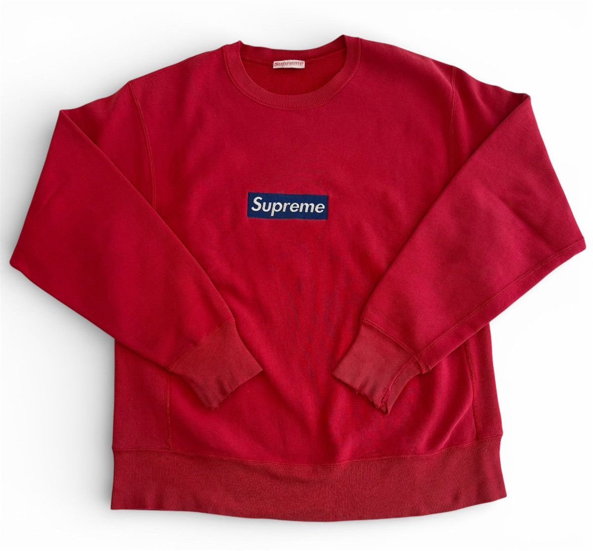 Supreme Supreme 1994 Navy on Red Box Logo Crewneck Size US XL / EU 56 / 4 - 5 Thumbnail