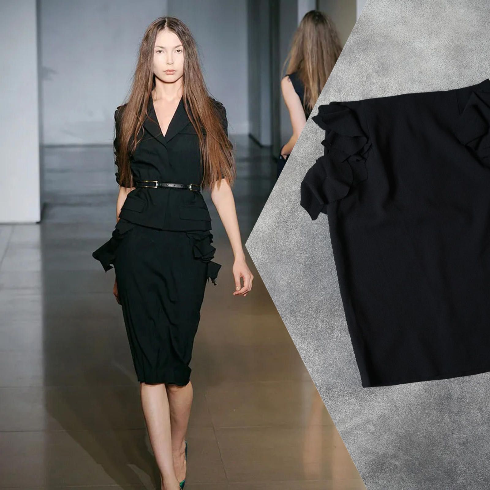 Jil Sander S/S 2010 Jil Sander By Raf Simons RUNWAY Ruffle Midi Skirt Size 32" / US 10 / IT 46 - 1 Thumbnail