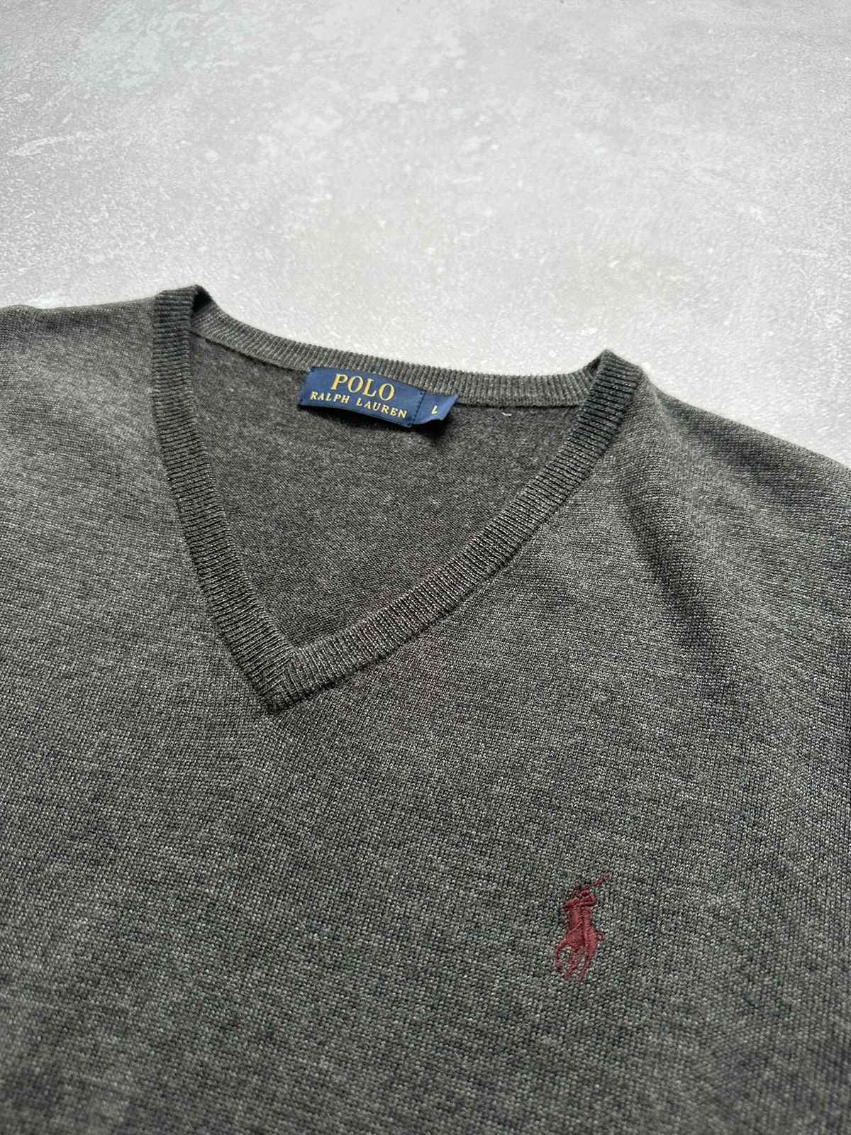 Polo Ralph Lauren × Vintage Sweater Polo Ralph Lauren Vintage size L V-neck Size US L / EU 52-54 / 3 - 3 Thumbnail