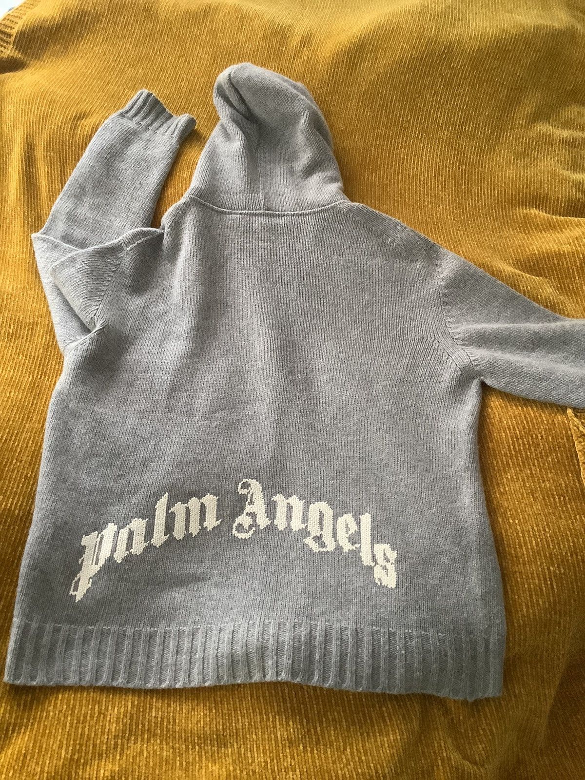 Palm Angels Palm angels curved logo knit hoodie Size US L / EU 52-54 / 3 - 3 Thumbnail