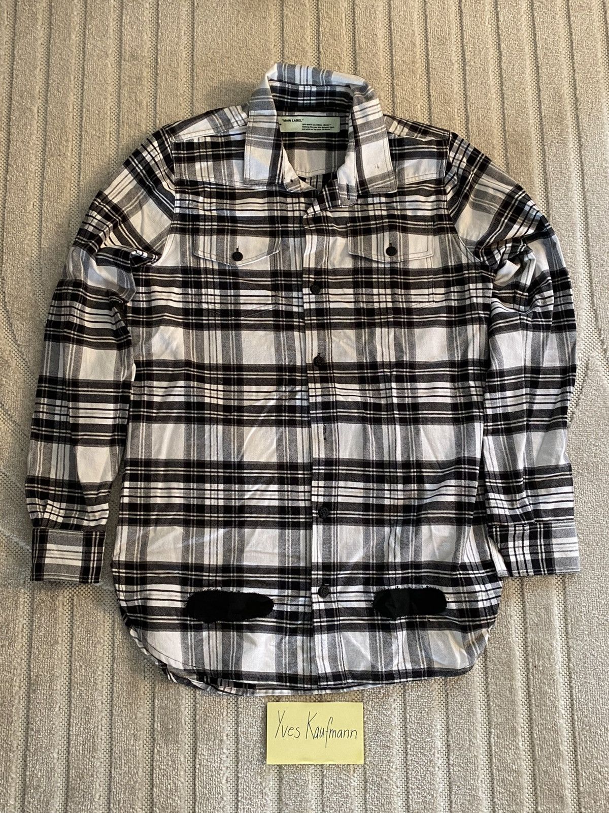 Off-White Off White Diagonals Spray Check Shirt (Size S) Size US S / EU 44-46 / 1 - 1 Thumbnail