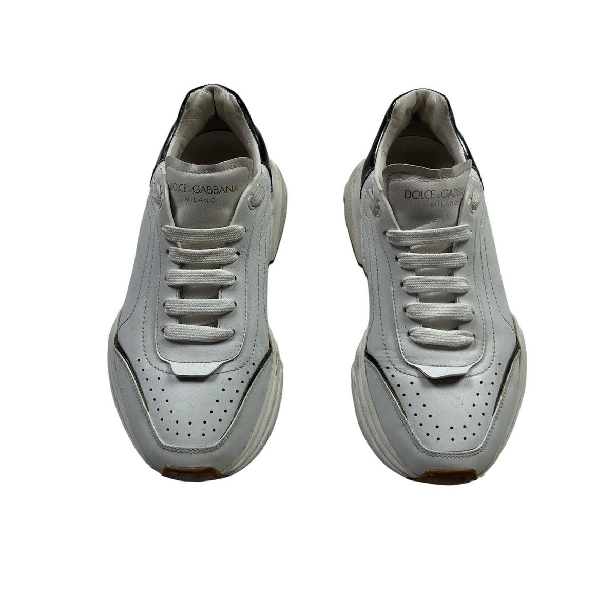 Dolce & Gabbana Dolce & Gabbana Leather Luxury Sneakers Made in Italy White Size US 5 / IT 35 - 2 Thumbnail