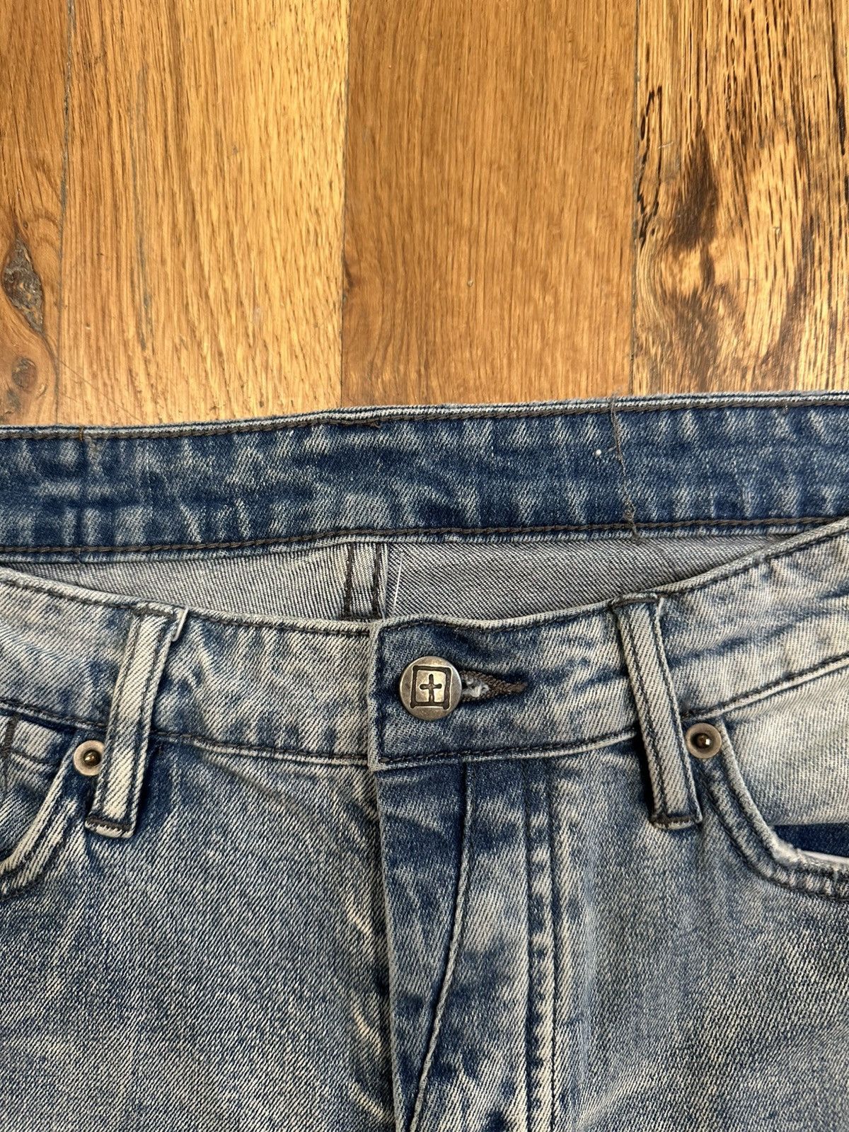 Ksubi Ksubi Cheetah Print Patched Blue Denim Jeans Size 34 Size US 34 / EU 50 - 3 Thumbnail