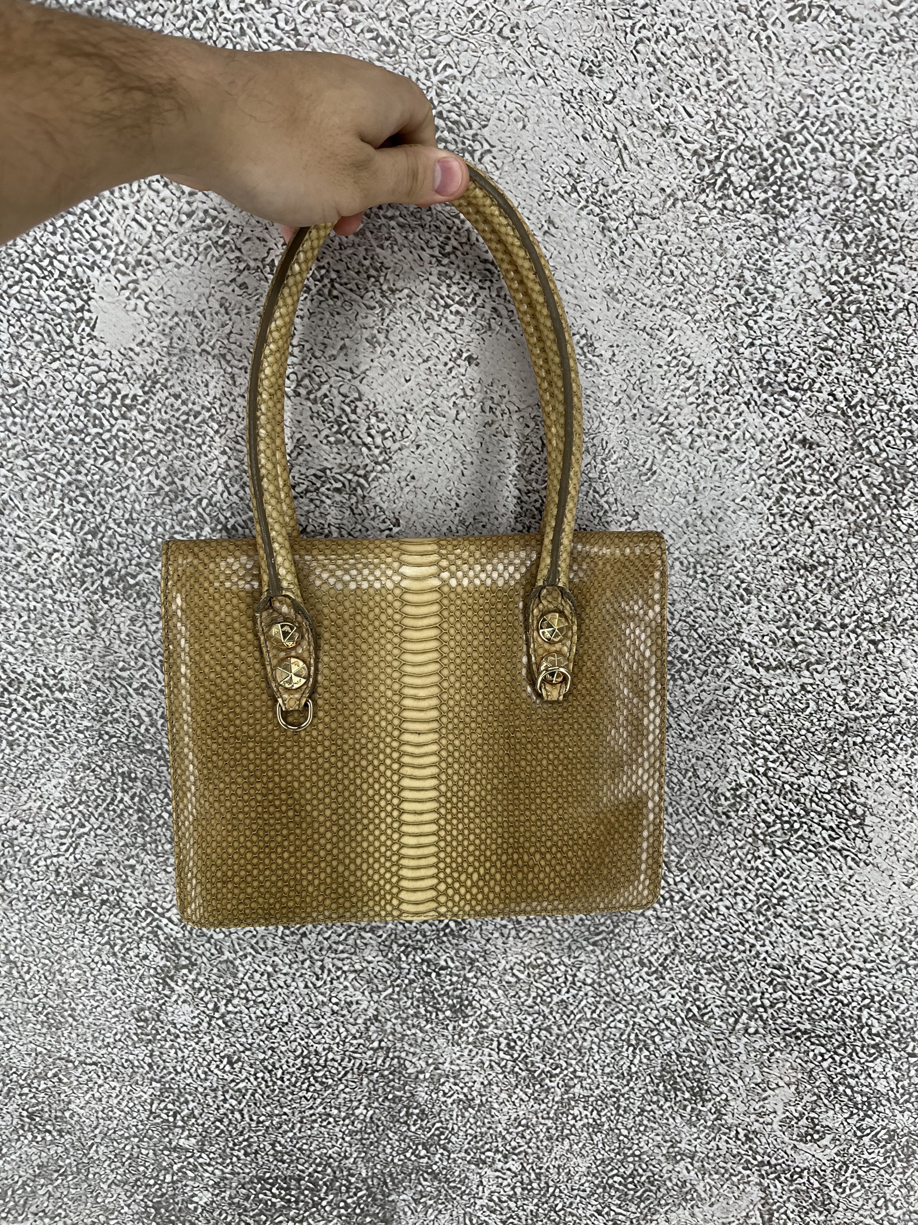 Emporio Armani Emporio Armani Vintage Python Leather Top Handle Bag Size ONE SIZE - 2 Thumbnail