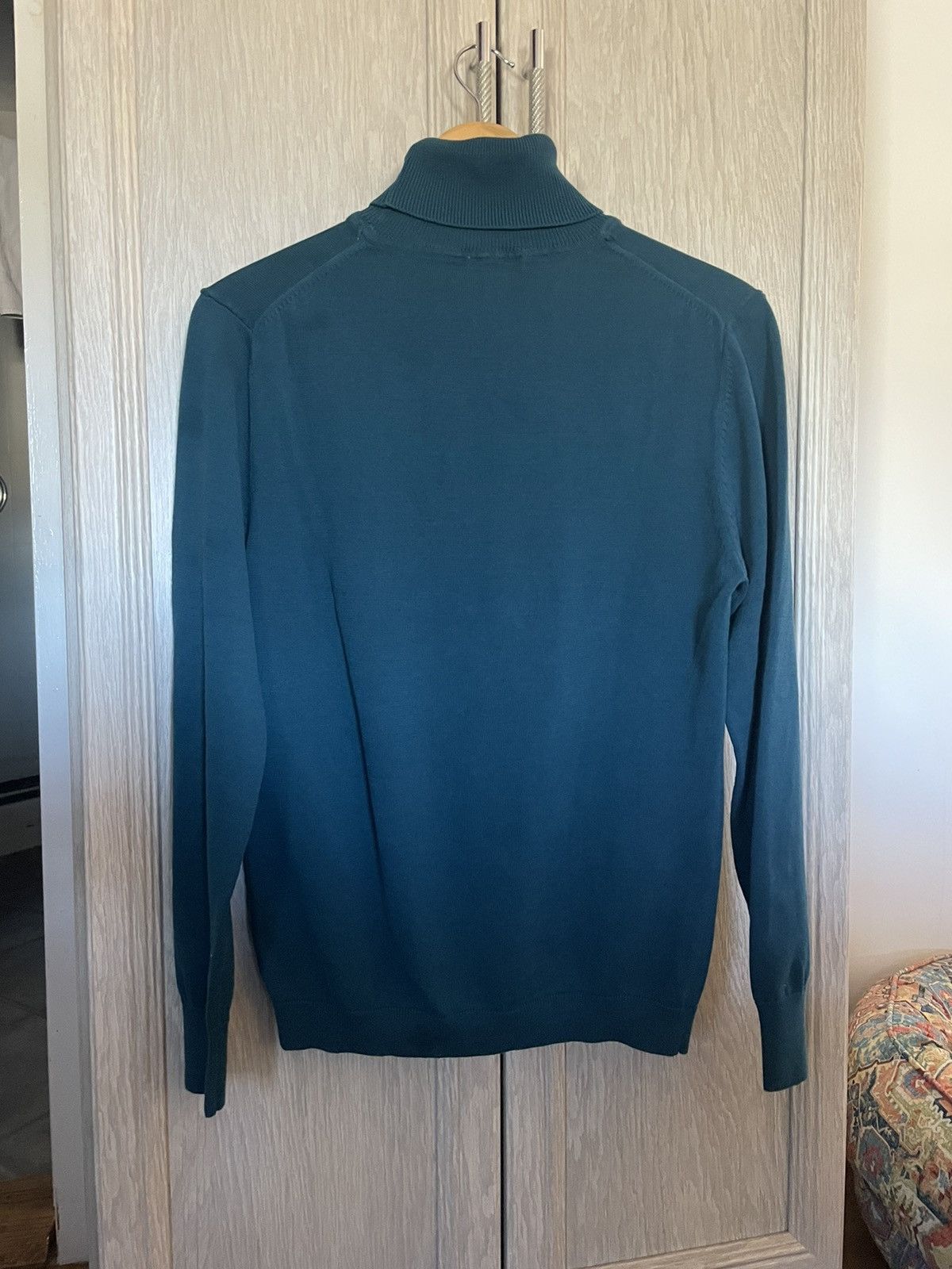 H&M Teal Blue Cotton Jersey Turtleneck Size US S / EU 44-46 / 1 - 2 Thumbnail