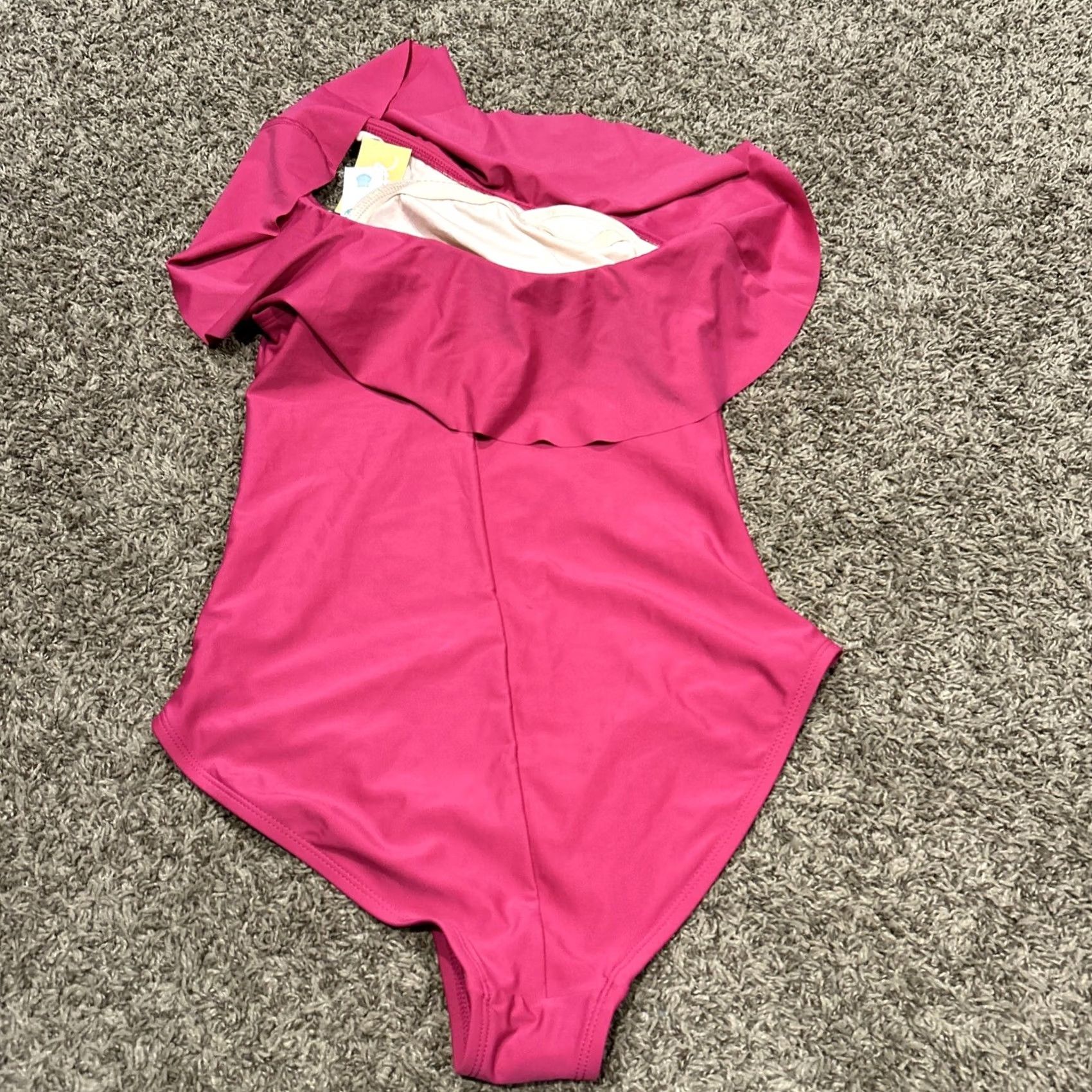 Vintage Kona Sol One Piece Swimsuit Women's Medium Pink One Shoulder A8 Size ONE SIZE - 3 Thumbnail