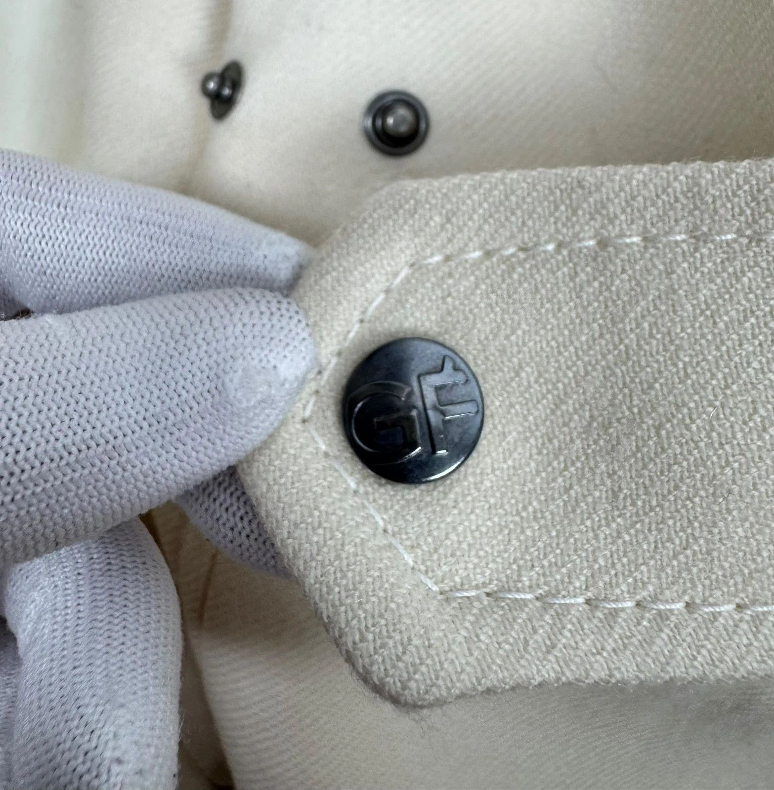 Gianfranco Ferre GF Ferre Wool Long Coat Belted Ivory size M Size M / US 6-8 / IT 42-44 - 18 Thumbnail