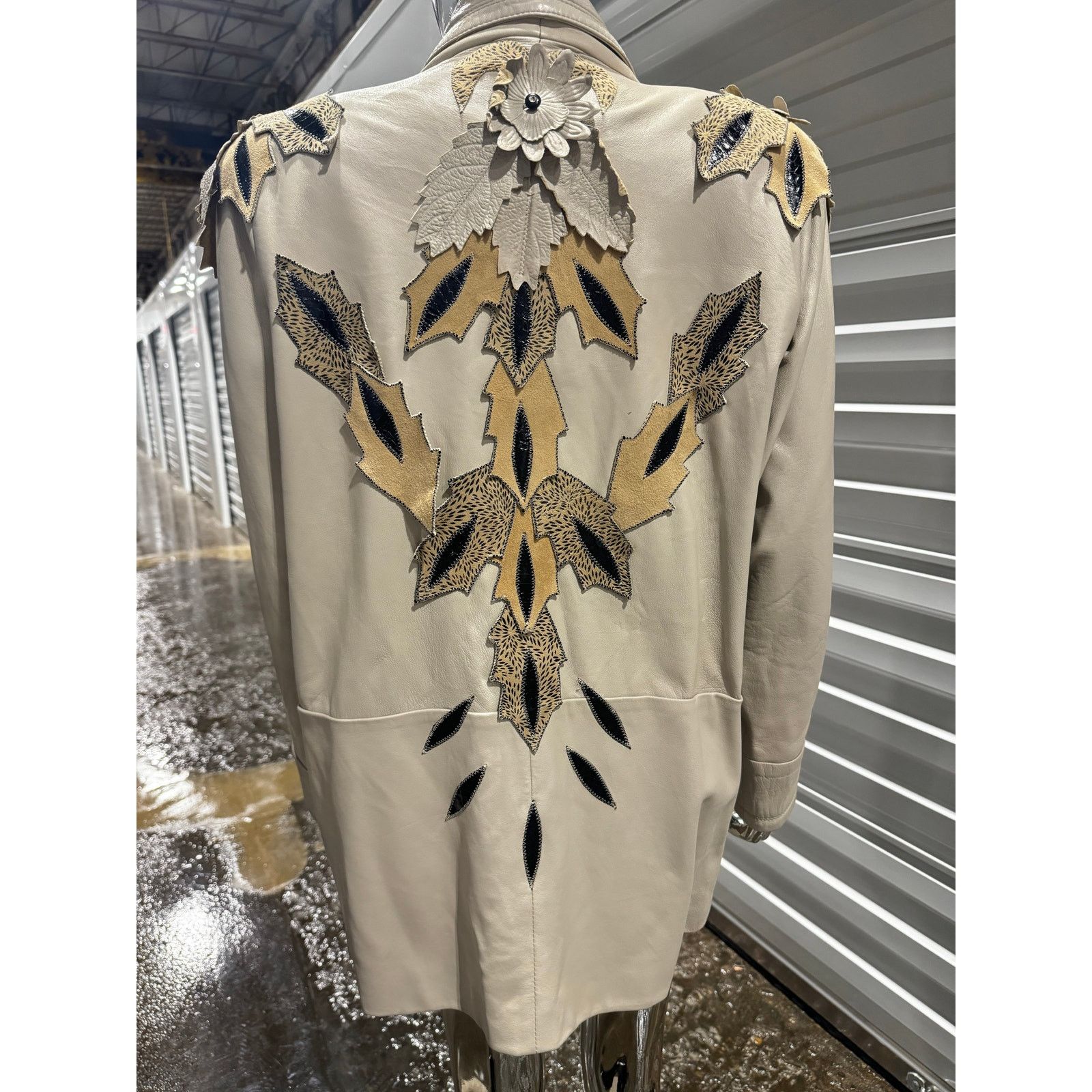 & Other Stories Rare Leather Patch work Coat Size XL / US 12-14 / IT 48-50 - 9 Thumbnail