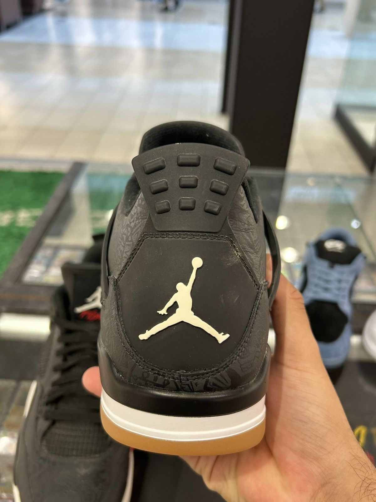 Jordan Brand Jordan 4 retro Laser Blackgum Size US 12 / EU 45 - 3 Thumbnail