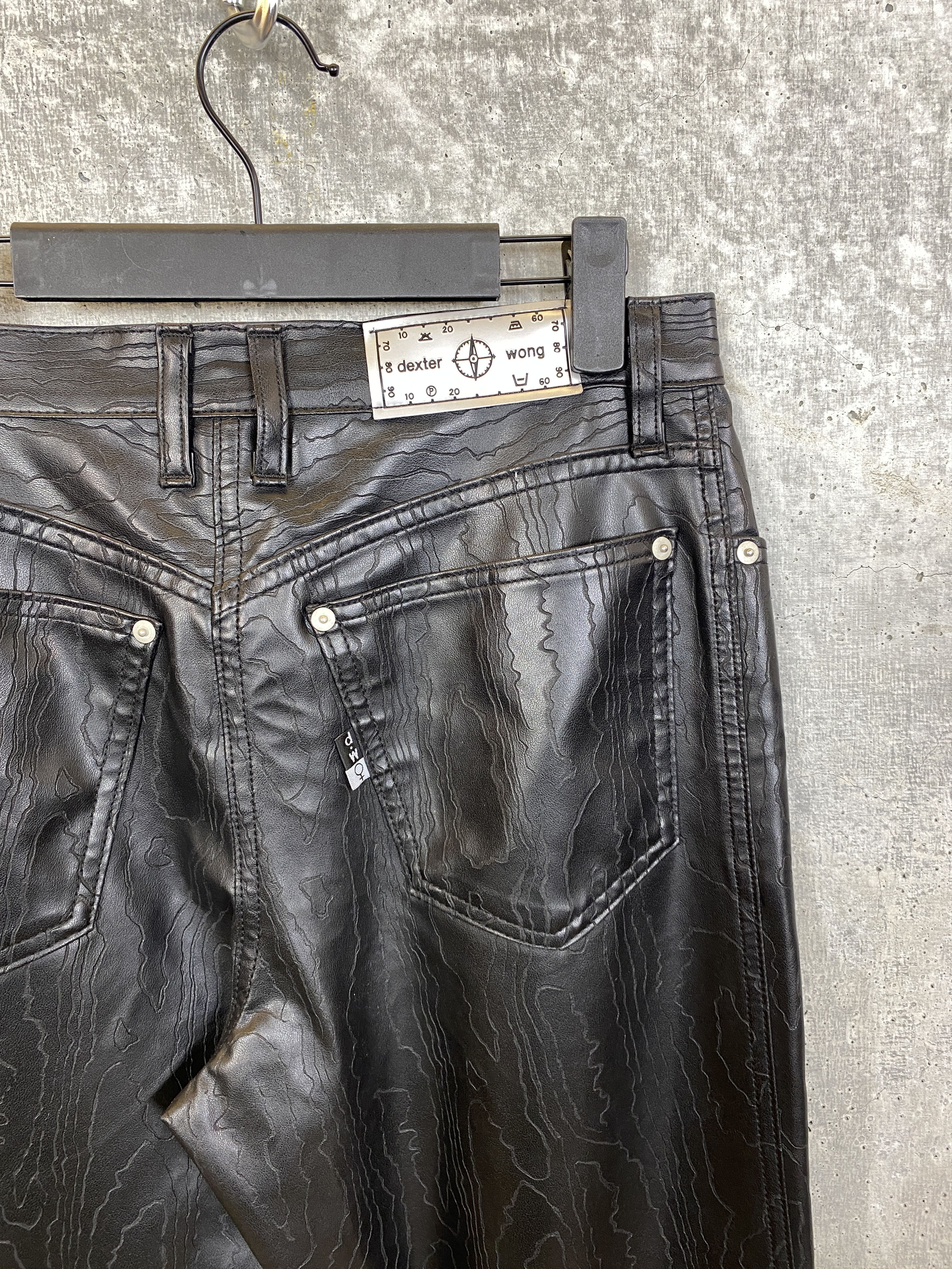Dexter Wong 1990s DEXTER WONG FAUX LEATHER topography PANTS SIZE 30 Size US 30 / EU 46 - 3 Thumbnail