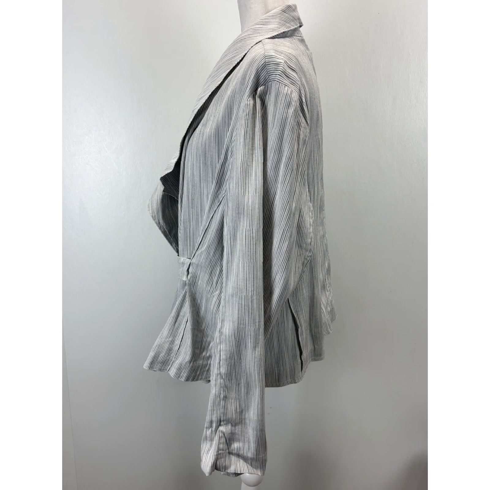 Vintage Lane Bryant Waterfall Jacket 22 Plus Striped Stretch Women’s Size 3XL / US 20-22 - 3 Thumbnail