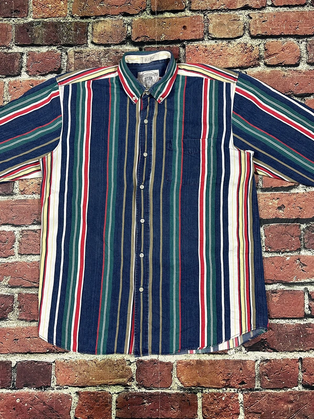 John Ashford × Vintage Vintage John Ashford Sport Shirt Long Sleeve Button Down 90s Size US L / EU 52-54 / 3 - 2 Thumbnail