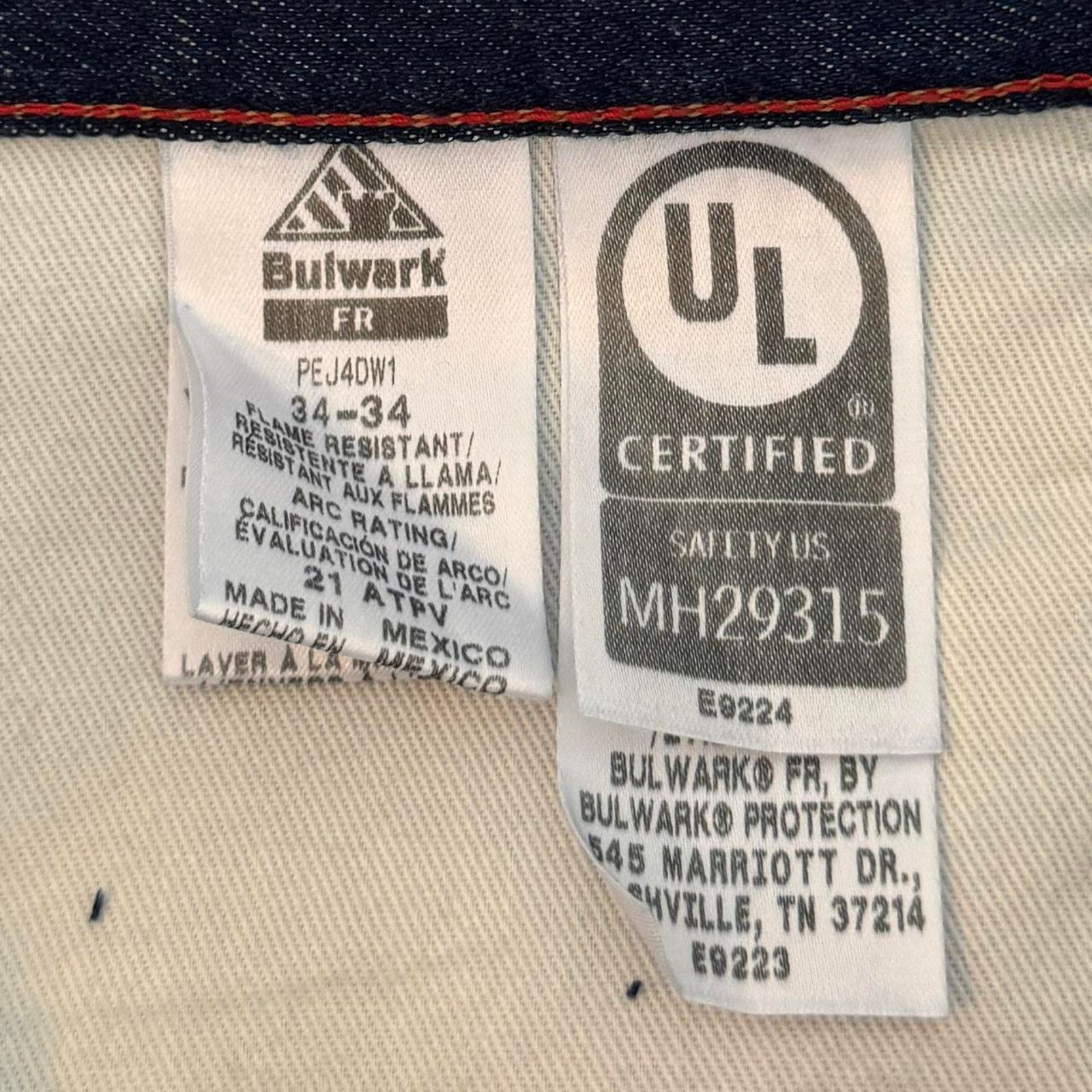 Bulwark × Carhartt × Vintage Carhartt Style Carpenter Skater Bulwark Workwear Denim Jeans Size US 34 / EU 50 - 5 Thumbnail