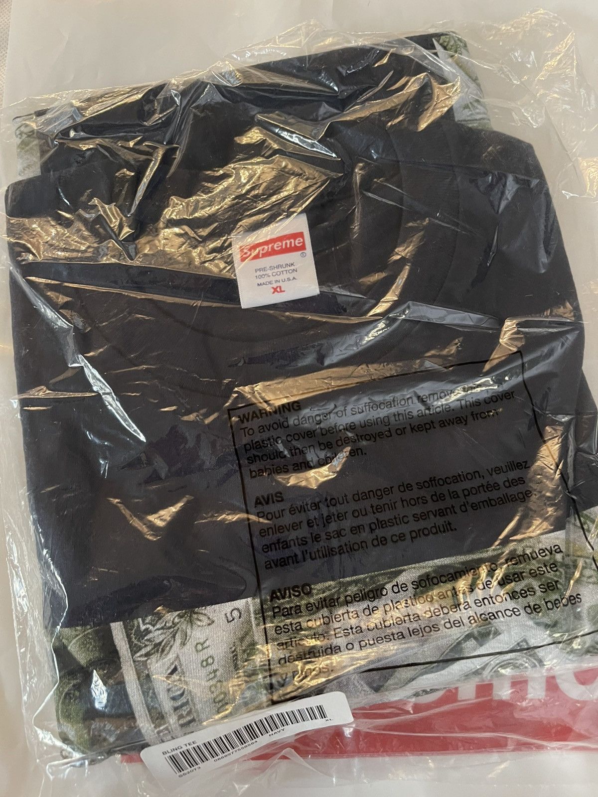 Supreme SUPREME BLING TEE XL-NAVY Size US XL / EU 56 / 4 - 4 Thumbnail