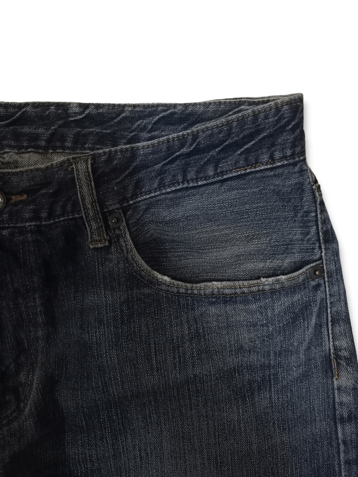 Japanese Brand Vintage Japanese Brand Blue Wash Distressed Baggy Jeans Size US 35 - 6 Thumbnail