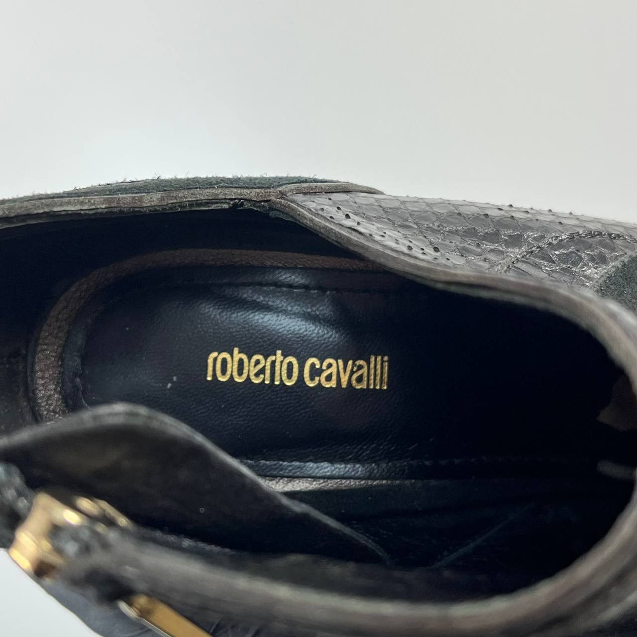 Roberto Cavalli Roberto Cavalli Leather Suede Ankle Boots Black Womens 38 Size US 6 / IT 36 - 3 Thumbnail