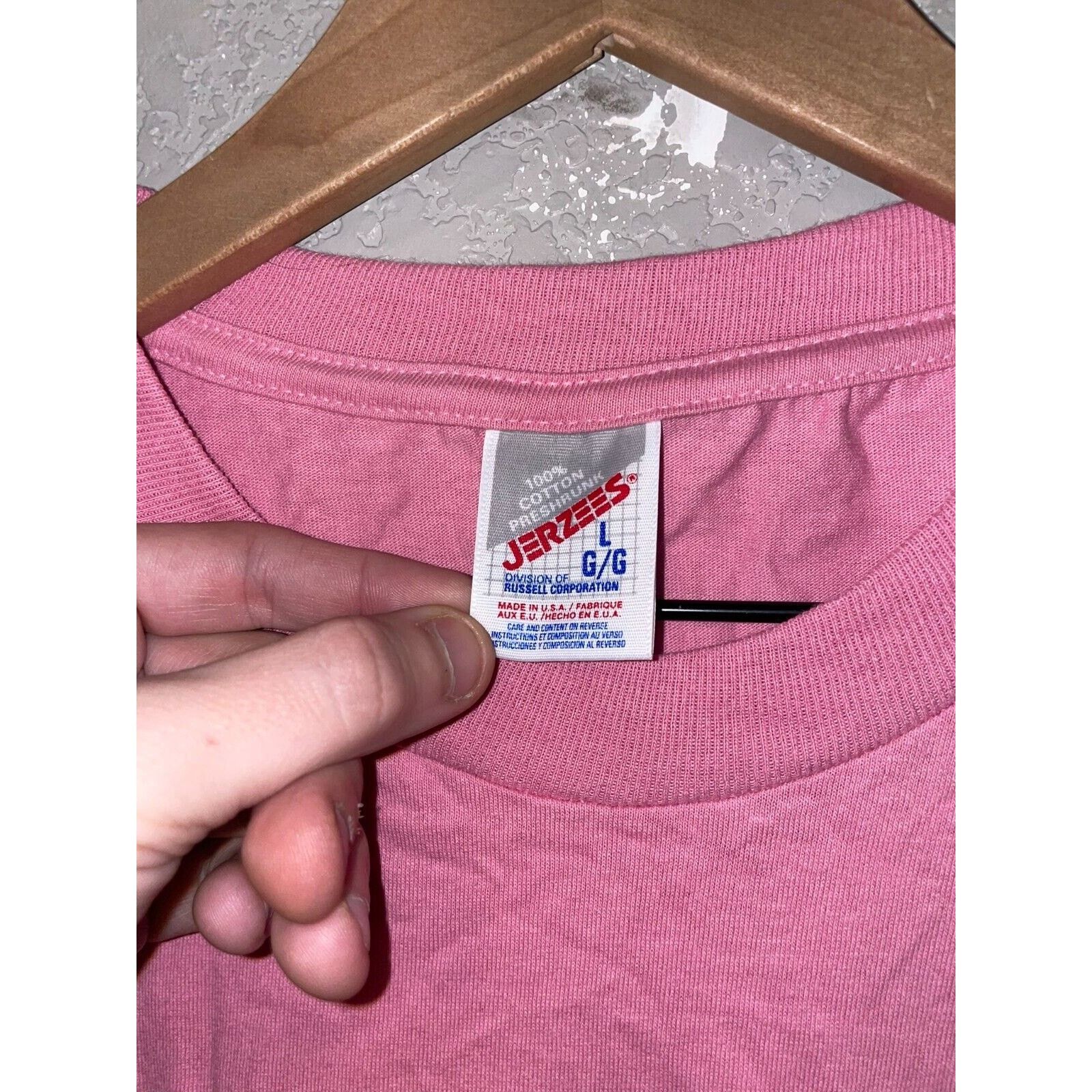 Jerzees Vintage West Virginia Shirt Flower State Pink VTG 90s Large Size US L / EU 52-54 / 3 - 5 Thumbnail