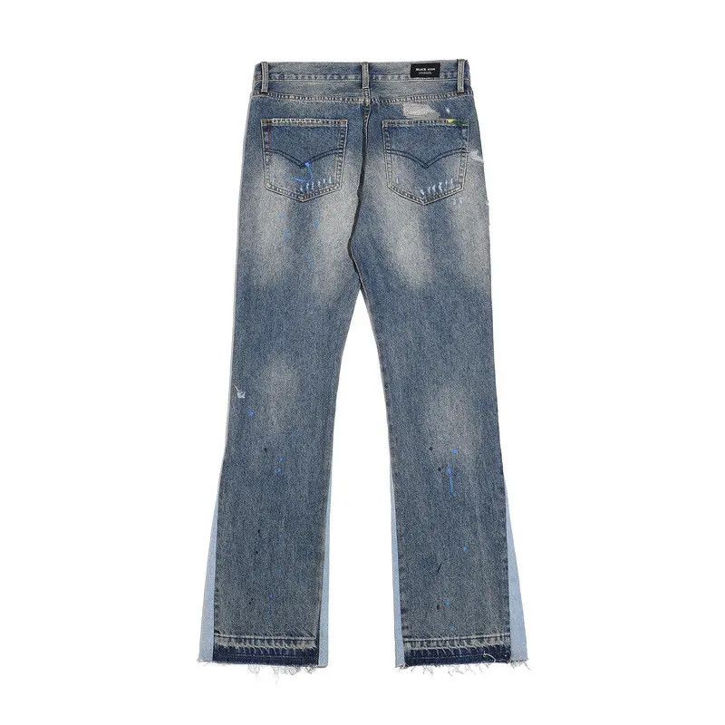 Japanese Brand Paint Splatter Stacked Denim Jeans Size US 34 / EU 50 - 4 Thumbnail