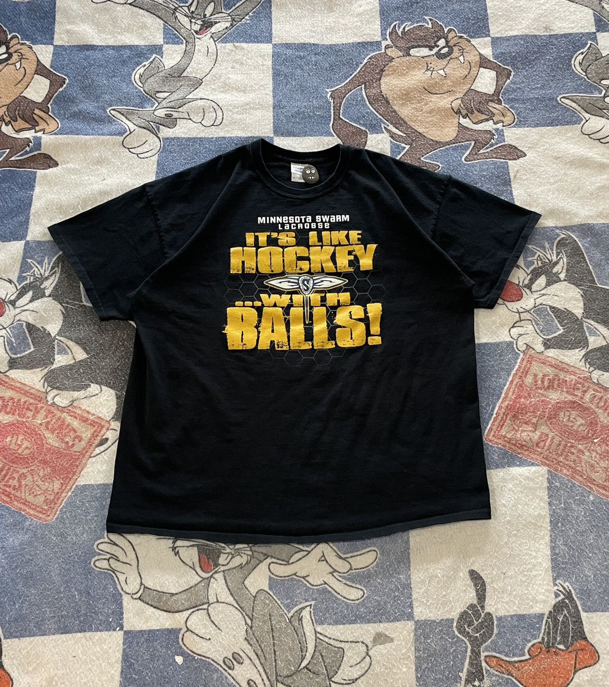 Vintage Y2K Minnesota swarm lacrosse tee Size US XL / EU 56 / 4 - 1 Thumbnail