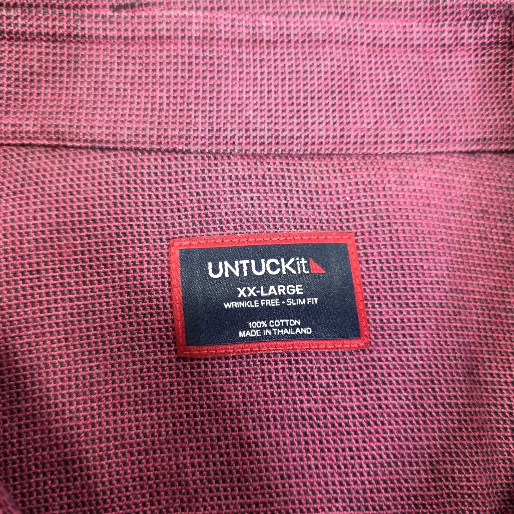 UNTUCKit UNTUCKit Slim Fit Burgundy Long Sleeve Button Down Shirt Cotton XXL Men’s Button-Up Shirt Size US XXL / EU 58 / 5 - 4 Thumbnail