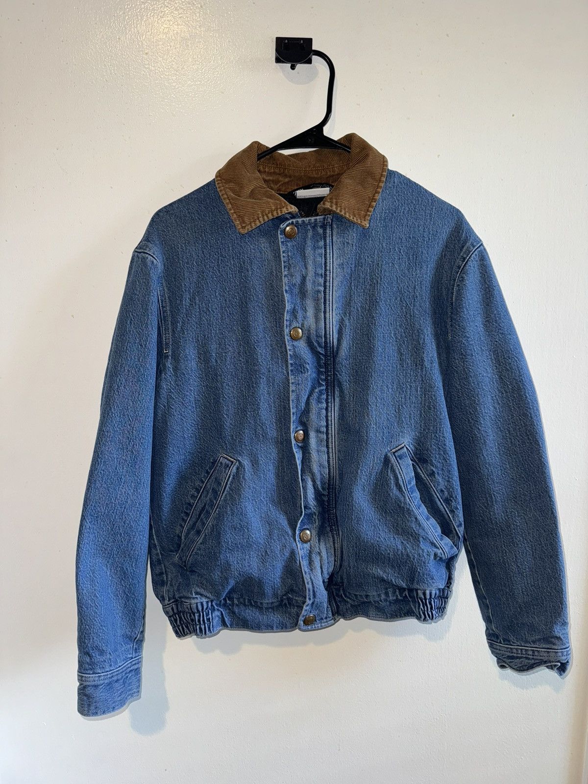 Zara Zara Blue denim bomber jacket with brown fleece collar Size US M / EU 48-50 / 2 - 2 Thumbnail