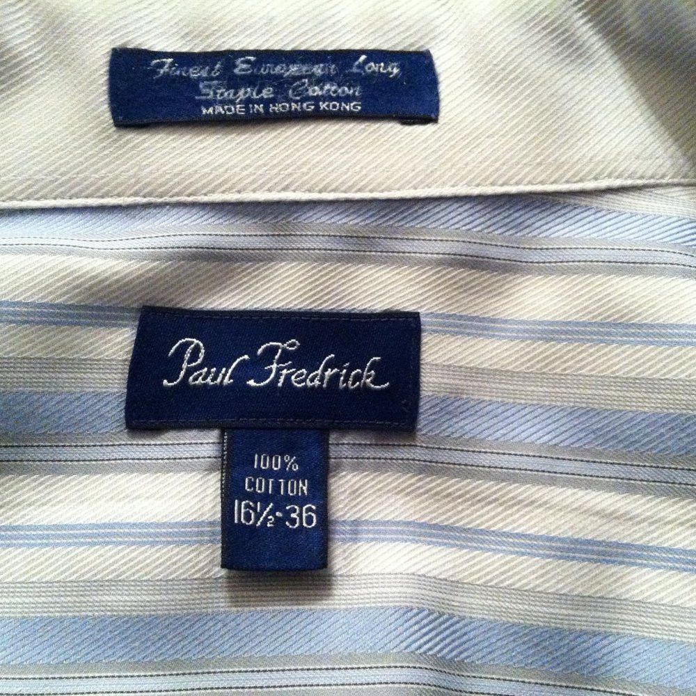 Paul Fredrick PAUL FREDRICK MEN'S COTTON DRESS SHIRT SIZE: 16.5-36 Size US L / EU 52-54 / 3 - 10 Thumbnail