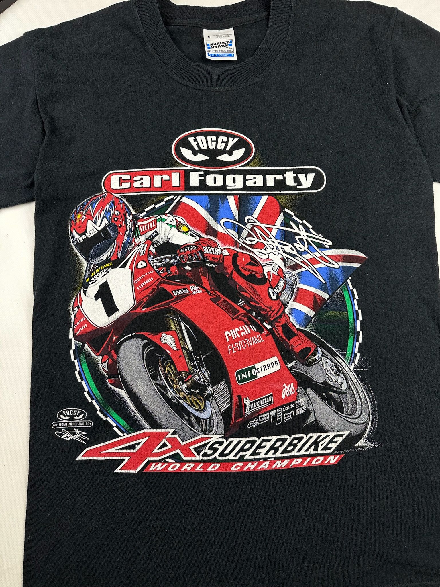 Ducati 90s DUCATI CARL FOGARTY LEGEND TT RACER Tee Size US S / EU 44-46 / 1 - 2 Thumbnail