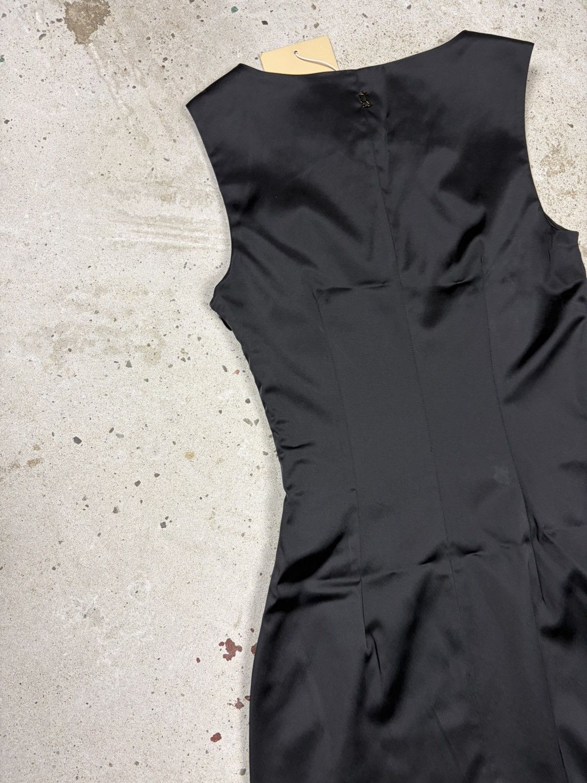 John Galliano John Galliano Black Midi Dress Lace Mesh Trims Size S / US 4 / IT 40 - 14 Thumbnail