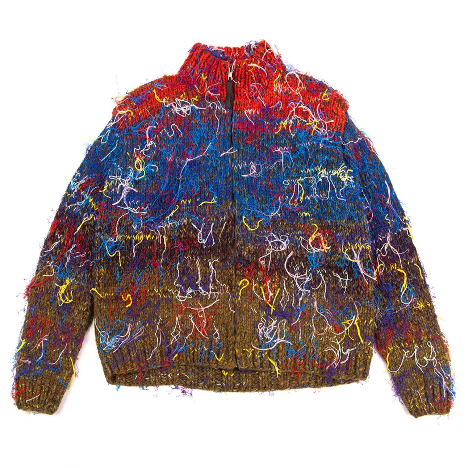Multicolor Handmade Knit Cardigan Size S