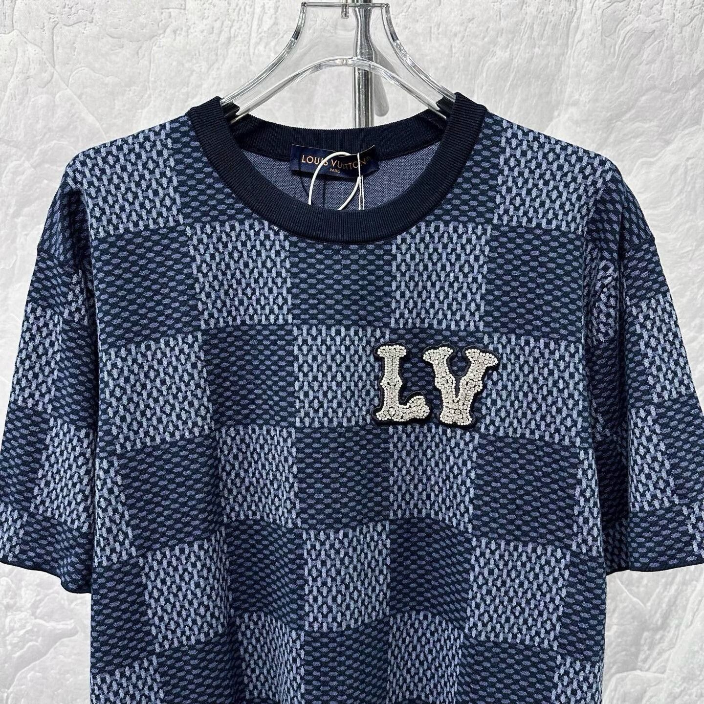 Louis Vuitton louis vuitton checkerboard short sleeve sweater Size US XL / EU 56 / 4 - 2 Thumbnail