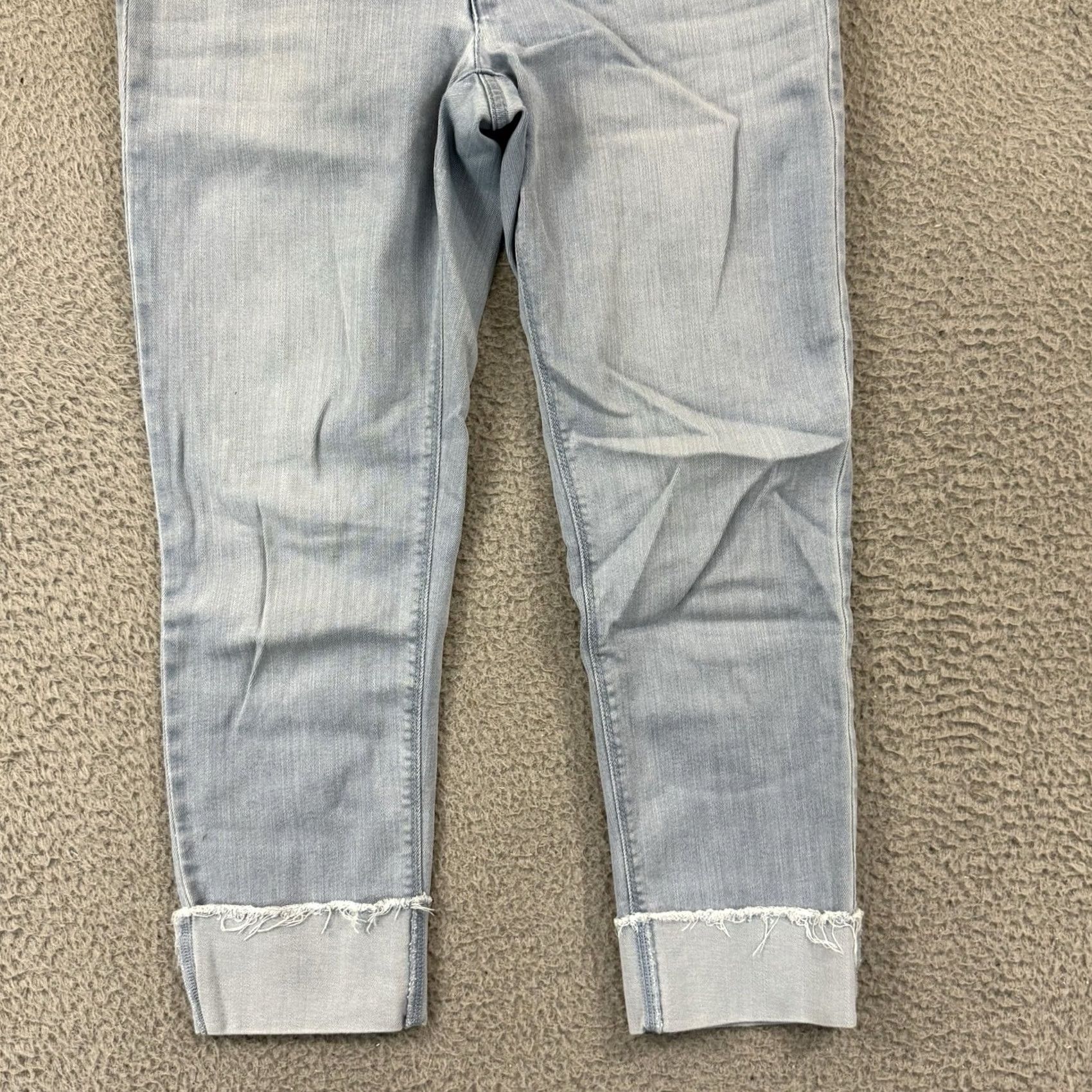 J. Jill J Jill Jeans Womens 6 Blue Cropped Cuffed 30x25 Mid Rise Denim Zip Preppy Boho Size 28" / US 6 / IT 42 - 2 Thumbnail