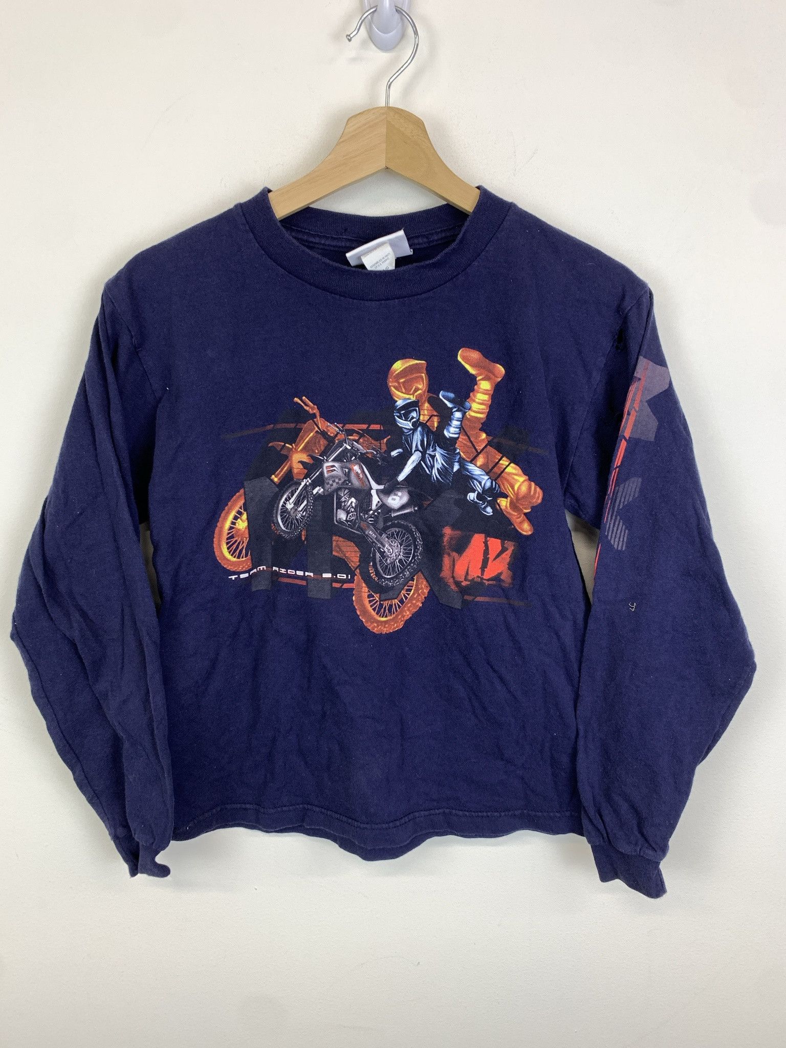 Harley Davidson × Vintage Vintage Team Rider Motorcycle Racing Distressed Longsleeve Tee Size L Size US S / EU 44-46 / 1 - 1 Thumbnail