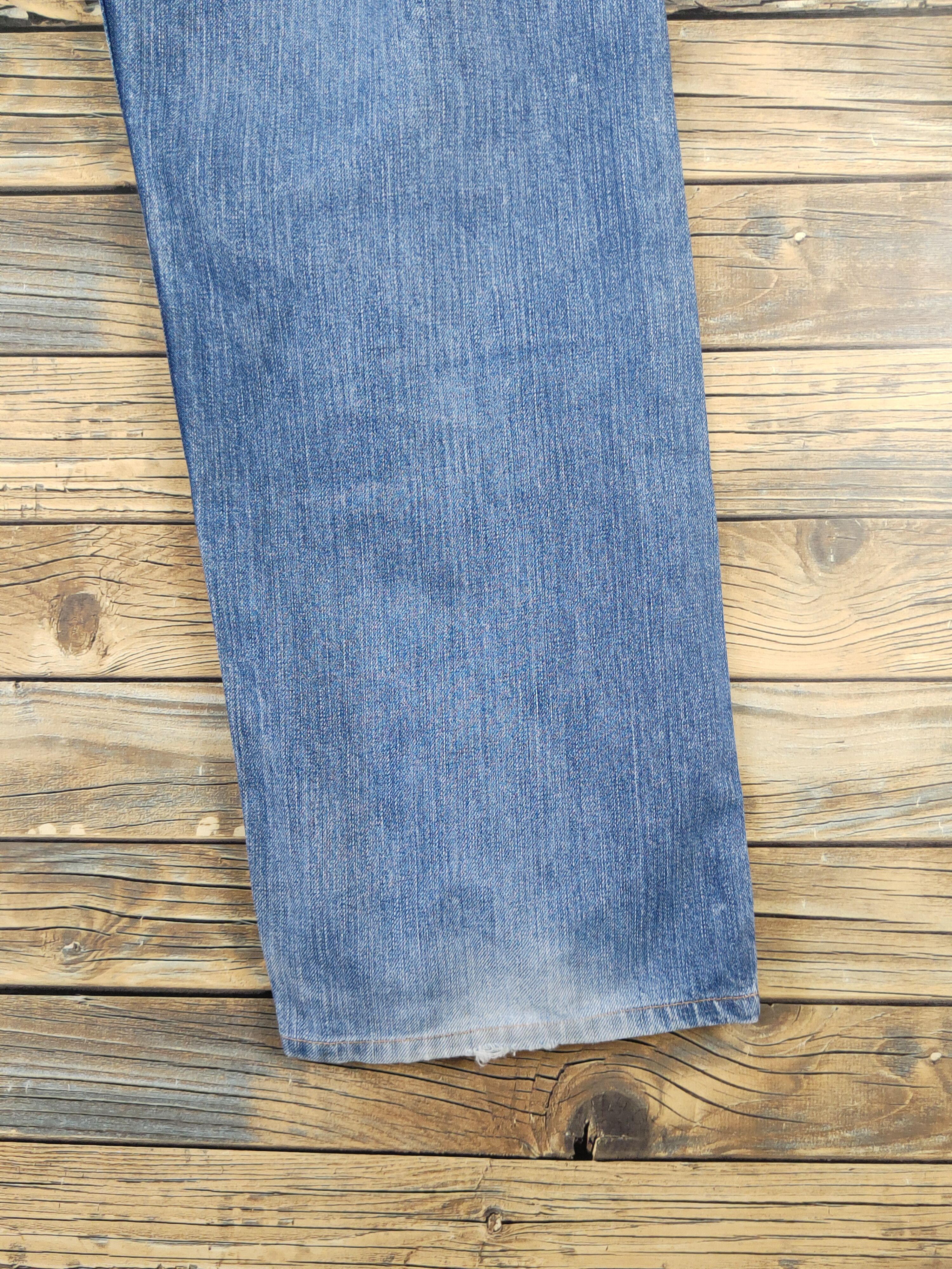Levi's 501 Levis Blue Distressed Ripped denim Jeans #W1595 Size US 32 / EU 48 - 12 Thumbnail