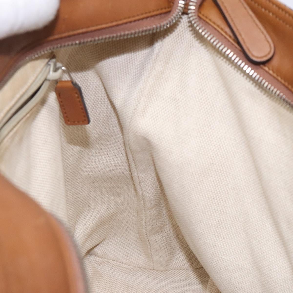 Gucci GUCCI GG Canvas Web Sherry Line Shoulder Bag Beige Silver Size ONE SIZE - 18 Thumbnail